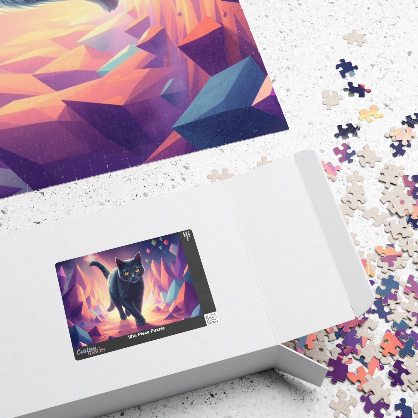 Mystical Cat Puzzle, Colorful Cat Jigsaw, Cat Lover Gift, Unique Home Decor, Family Game Night Puzzle The Puzzle Chest