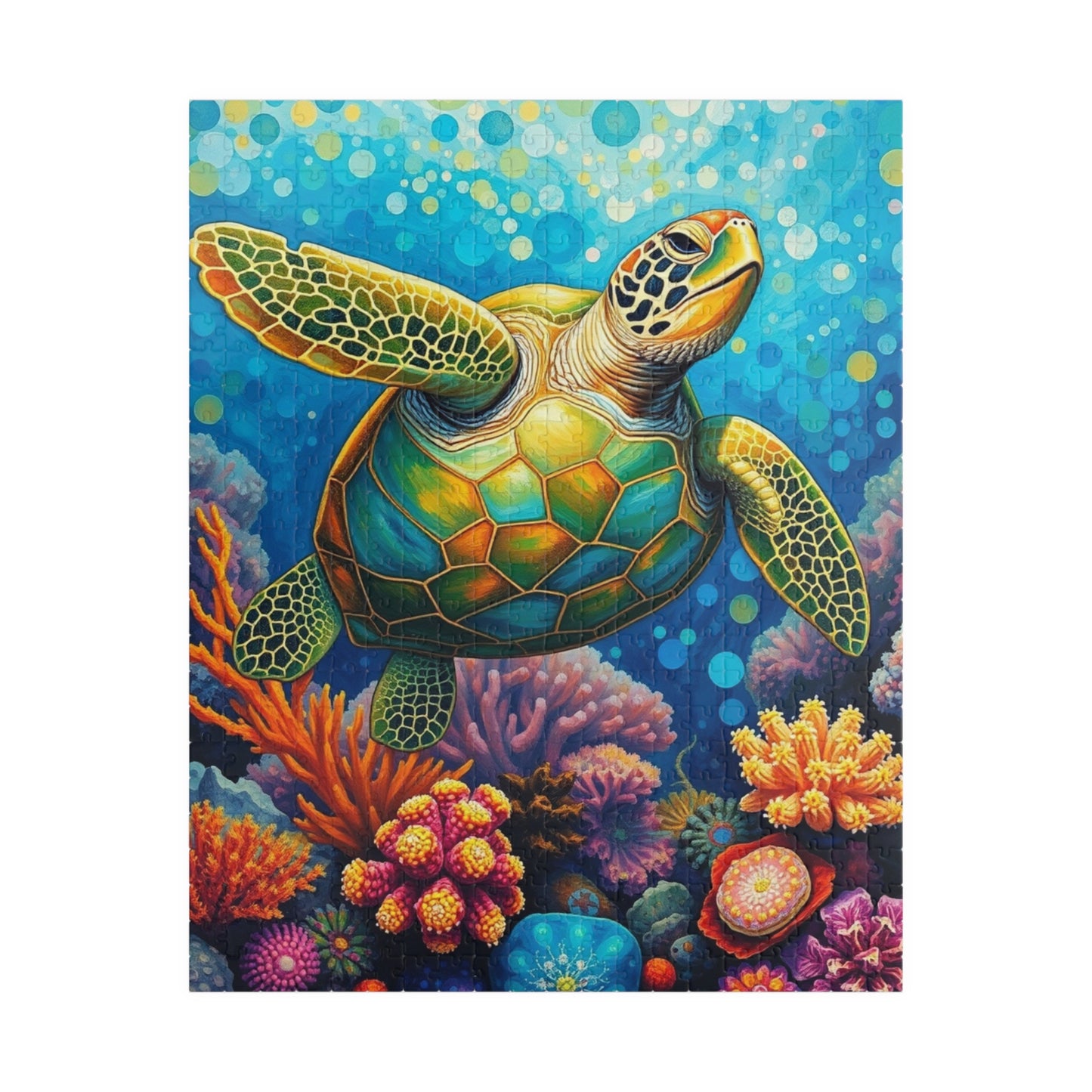 Sea Turtle Mosaic Jigsaw Puzzle for Adults 520 pcs (Vertical) Puzzle The Puzzle Chest