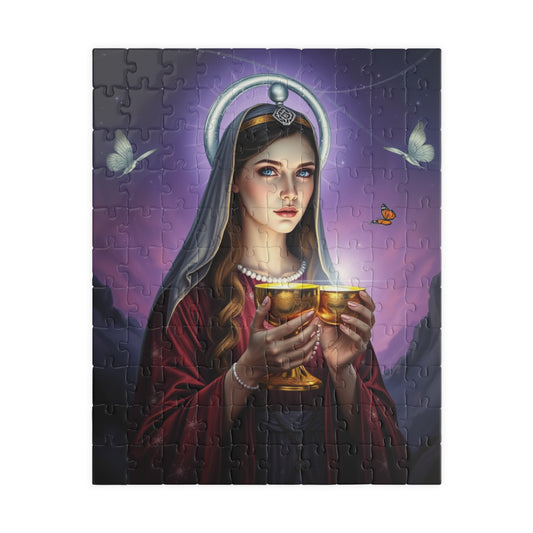 Radiant Priestess Puzzle, Enchanting Mythical Maiden 110-1014 Piece Jigsaw Game, Best Gift for Art Lovers, Family Fun, Home Decor, Unique 110 pcs (Vertical) Puzzle The Puzzle Chest
