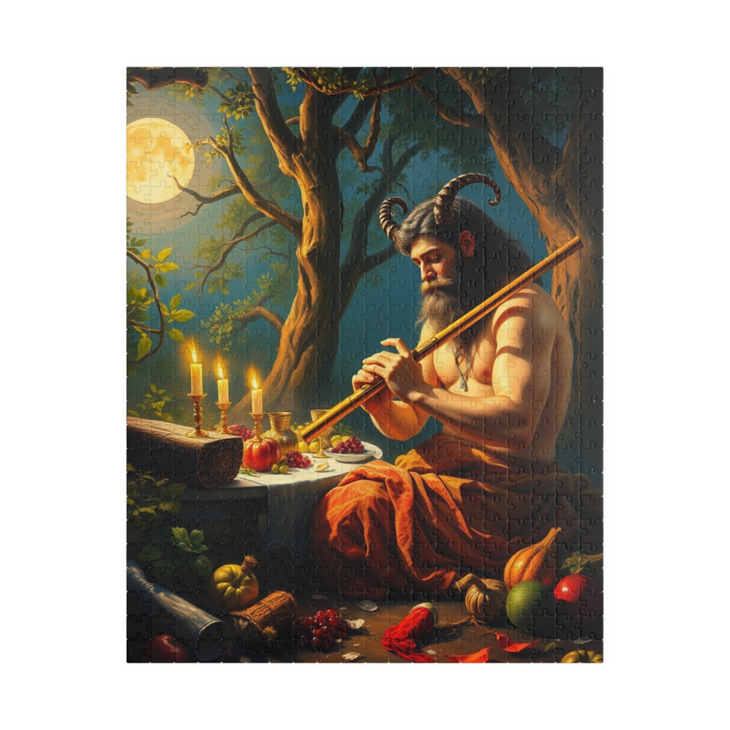 Satyr Feast Artistic Puzzle - Fantasy Mythical Creature Design for Soulful Relaxation, Meditation Gift for Puzzle Lovers, Family Game Night 520 pcs (Vertical) Puzzle The Puzzle Chest