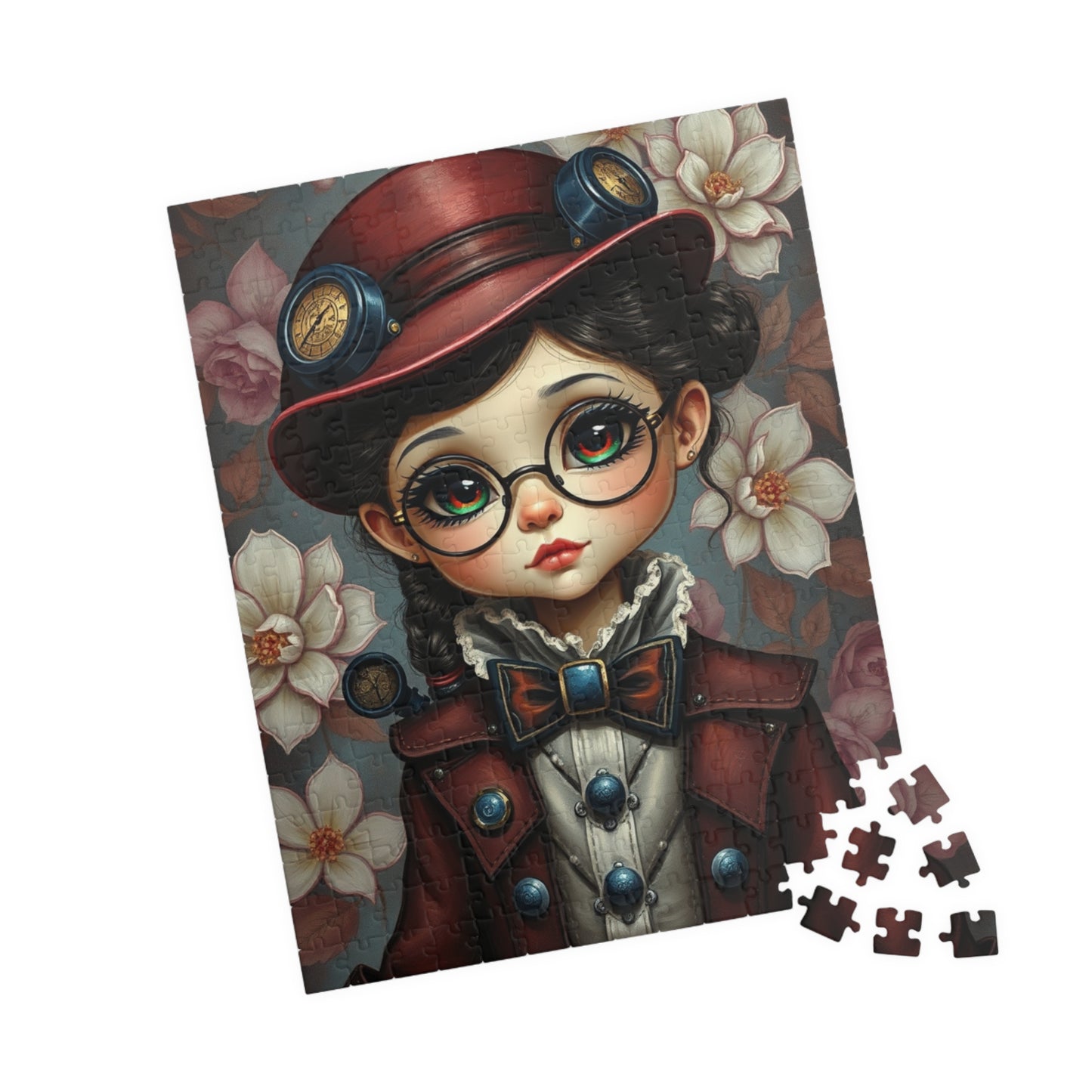 Whimsical Vintage Girl Puzzle, 110-1014 Piece Steampunk Jigsaw Game, Perfect for Family Fun, Gifts for Friends, Nostalgia Home Entertainment Puzzle The Puzzle Chest