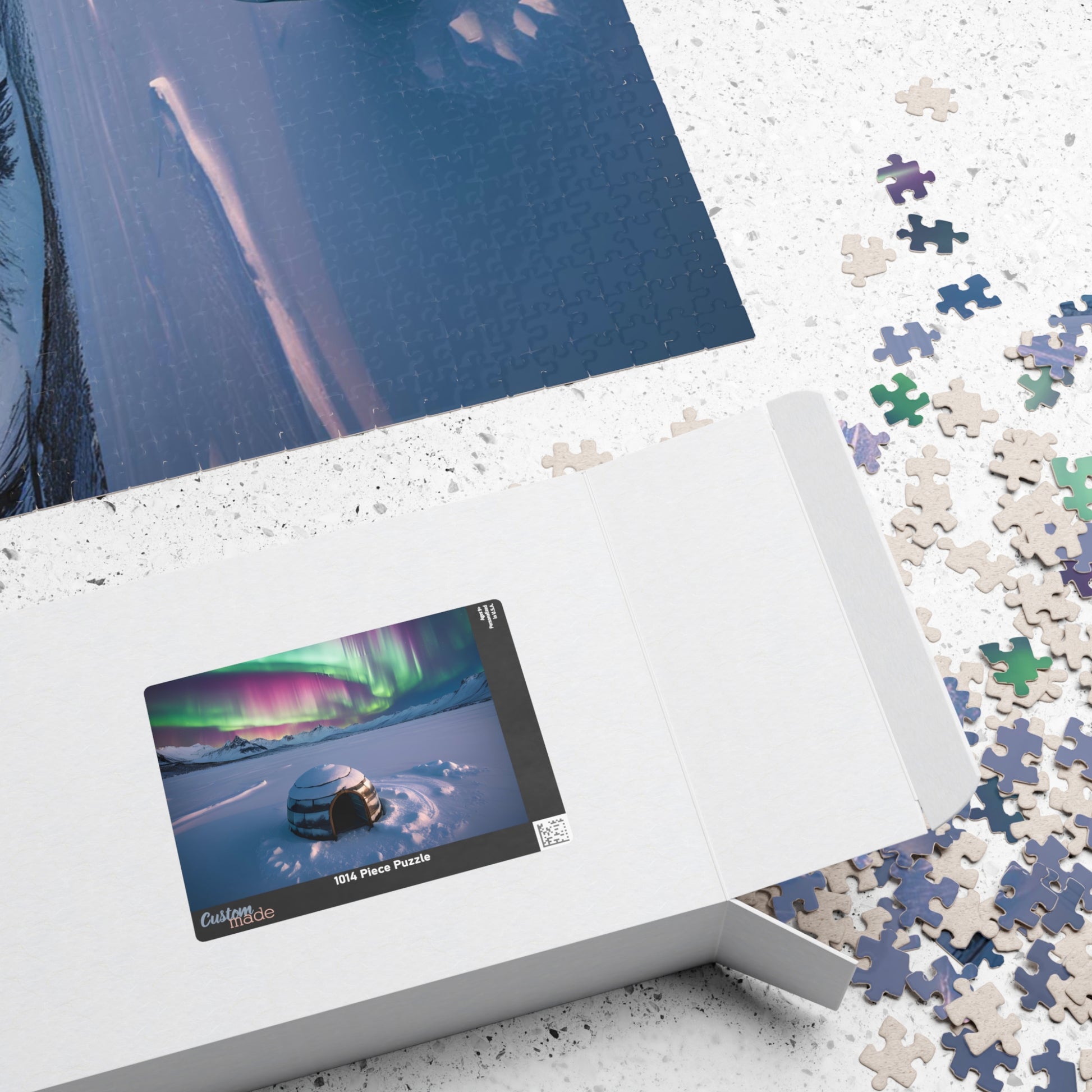 Aurora Borealis Jigsaw Puzzle - 110, 252, 520, 1014-piece Igloo Scenic Gift for Nature Lovers, Family Activity, Game Night, Cozy Gift Idea Puzzle The Puzzle Chest