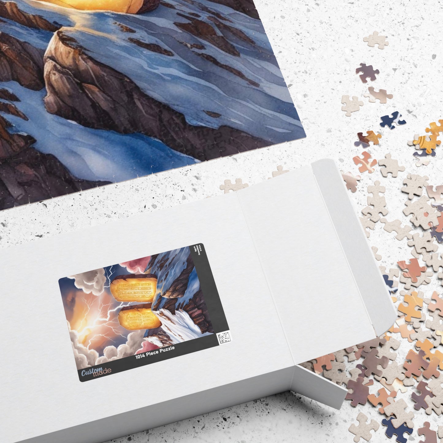 The Ten Commandments Puzzle, Stone Tablets on Mount Sinai, Religious Jigsaw, Christian Faith-Based Gift for Puzzle Lover, Bible-Themed Game Puzzle The Puzzle Chest