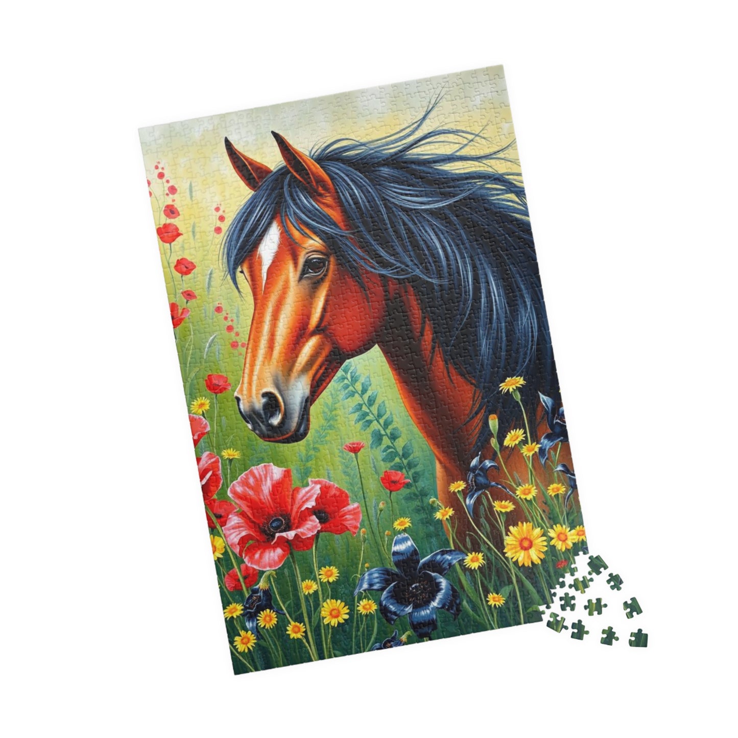 Horse-Themed Puzzle, Colorful Equine Jigsaw Game for Adults and Teens, Friend Gift for Animal Lover, Family Night, Artful Home Entertainment Puzzle The Puzzle Chest