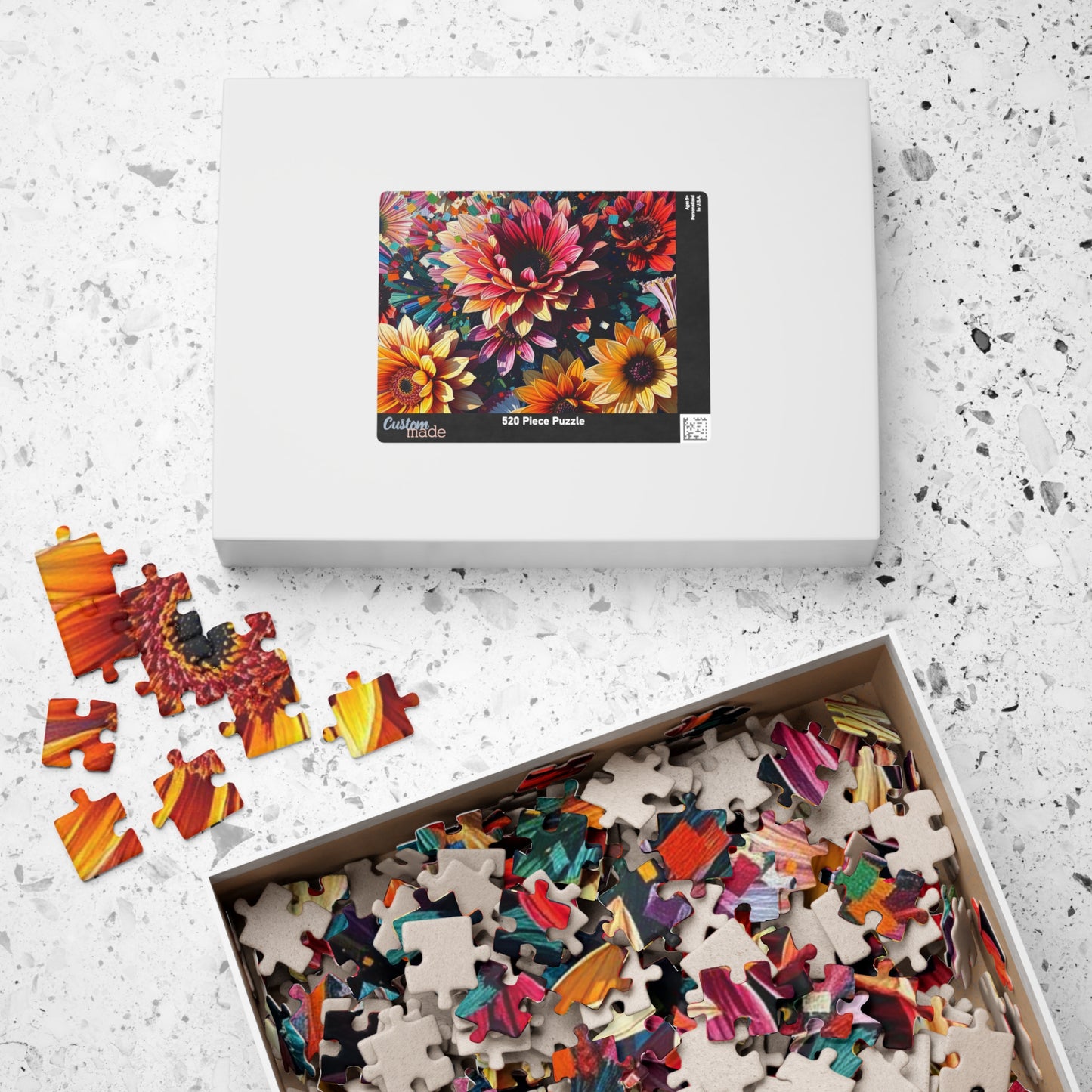 Vibrant Floral Jigsaw Puzzle - Gift for Flower Lovers, Family Game Nights, Home Entertainment Puzzle The Puzzle Chest