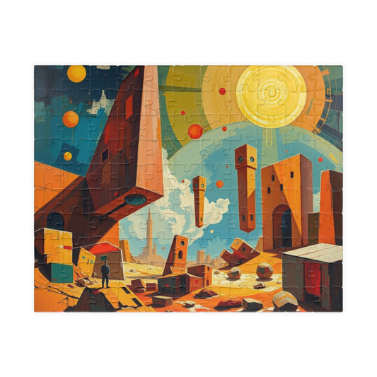 Cosmic Adventure Puzzle, Abstract Art Jigsaw Puzzle Game for Space Lovers 110 pcs (Horizontal) Puzzle The Puzzle Chest
