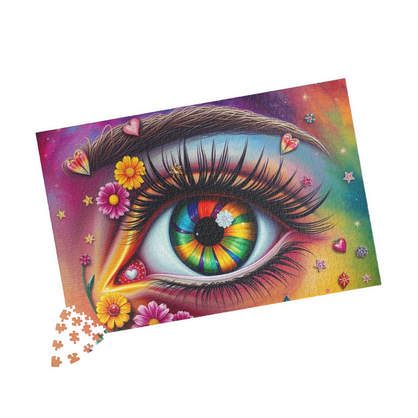 Watchful Heart - LGBTQ+ Pride Surreal Jigsaw Puzzle, Rainbow Eye Puzzle, Colorful Pride Puzzle for Holiday Birthday Pride Month Gift Puzzle The Puzzle Chest