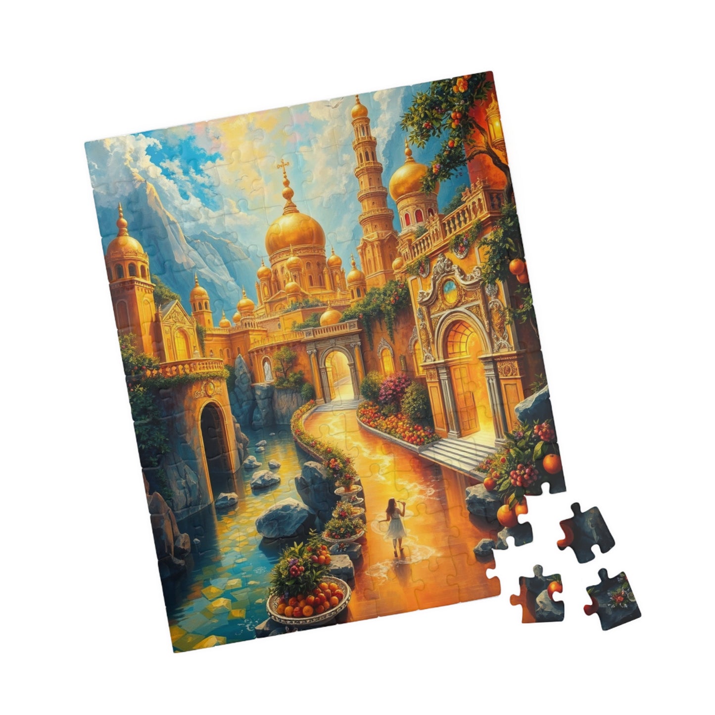 New Jerusalem Jigsaw Puzzle, Shining City of Gold and Crystal, Faith-Based Tabletop Game, Religious Theme, Mindfulness Activity, Giftable Puzzle The Puzzle Chest