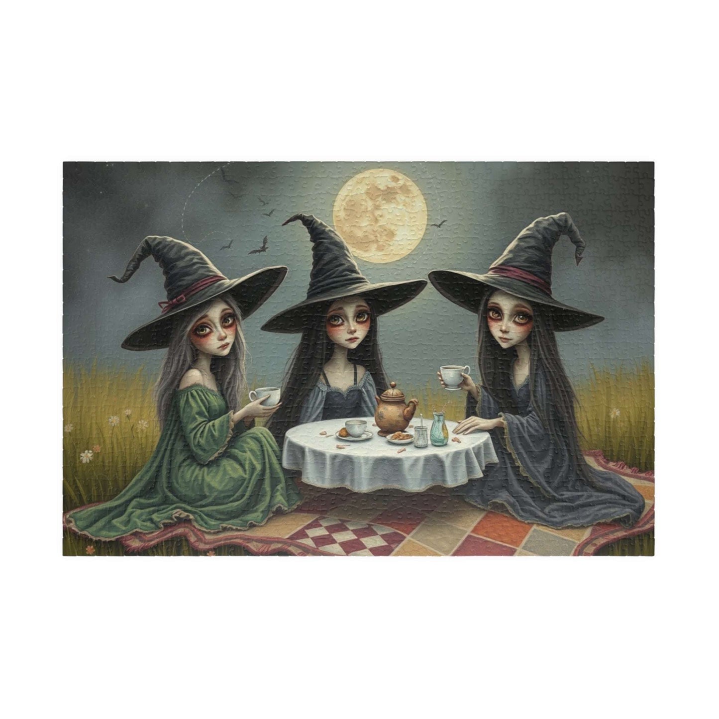 Enchanting Witch Tea Party Puzzle | Perfect for Halloween Fun, Cozy Nights, Family Game Night, Gift for Puzzle Lovers 1014 pcs (Horizontal) Puzzle The Puzzle Chest