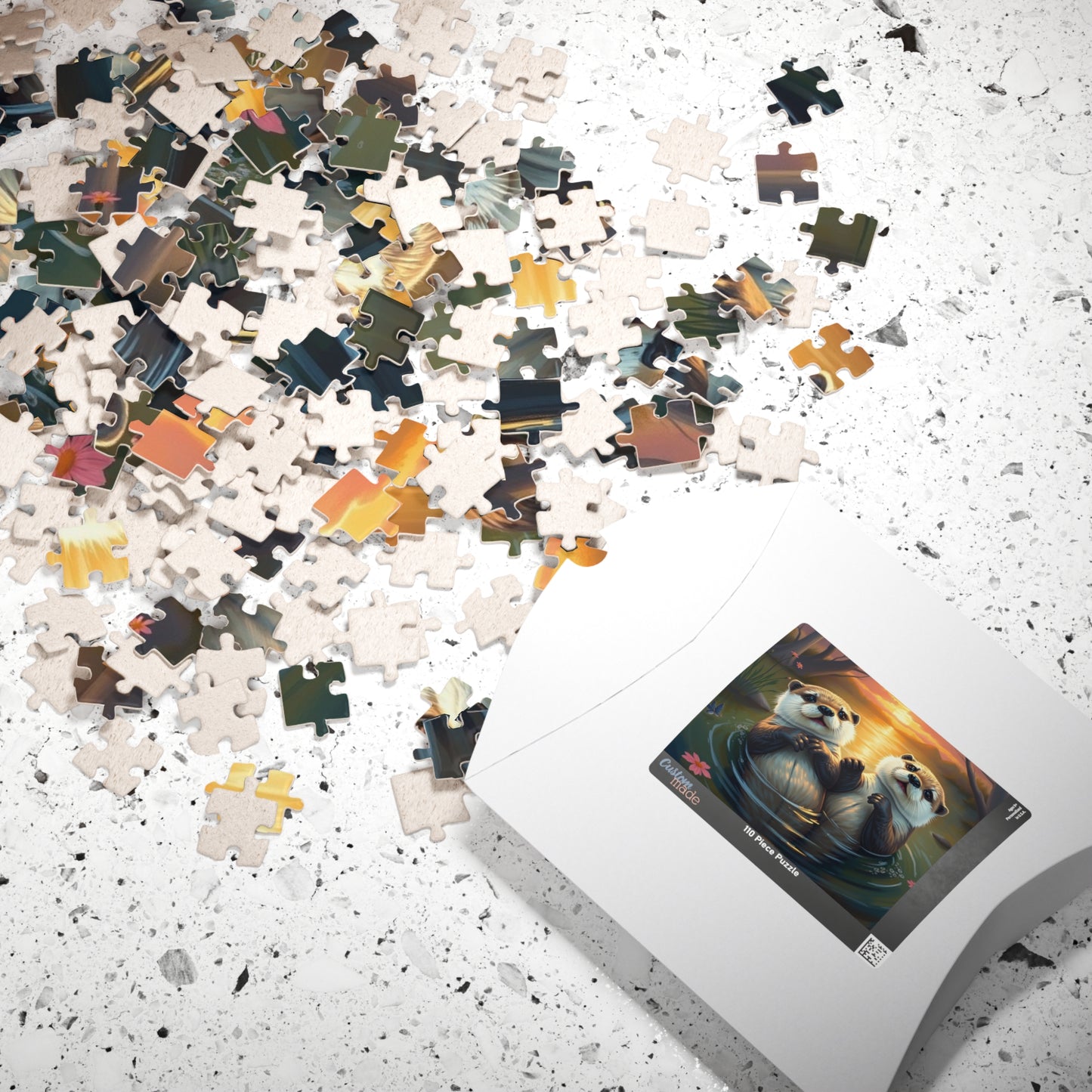 Cute Otters Jigsaw Puzzle for Families, Fun Game Night Activity, Nature Lovers Gift for Friends, Home Entertainment, Brain Teaser Puzzle The Puzzle Chest