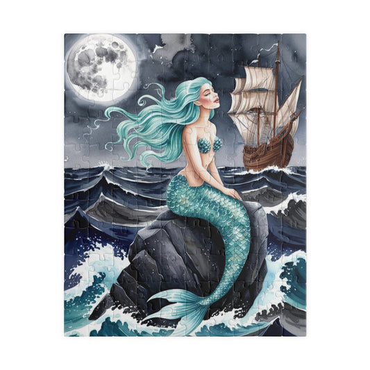 Siren Jigsaw Puzzle, Ocean Themed Mythical Creature, Sea Maiden Puzzle, Game for Fun Family Activity, Bonding and Entertainment, Hobby 110 pcs (Vertical) Puzzle The Puzzle Chest