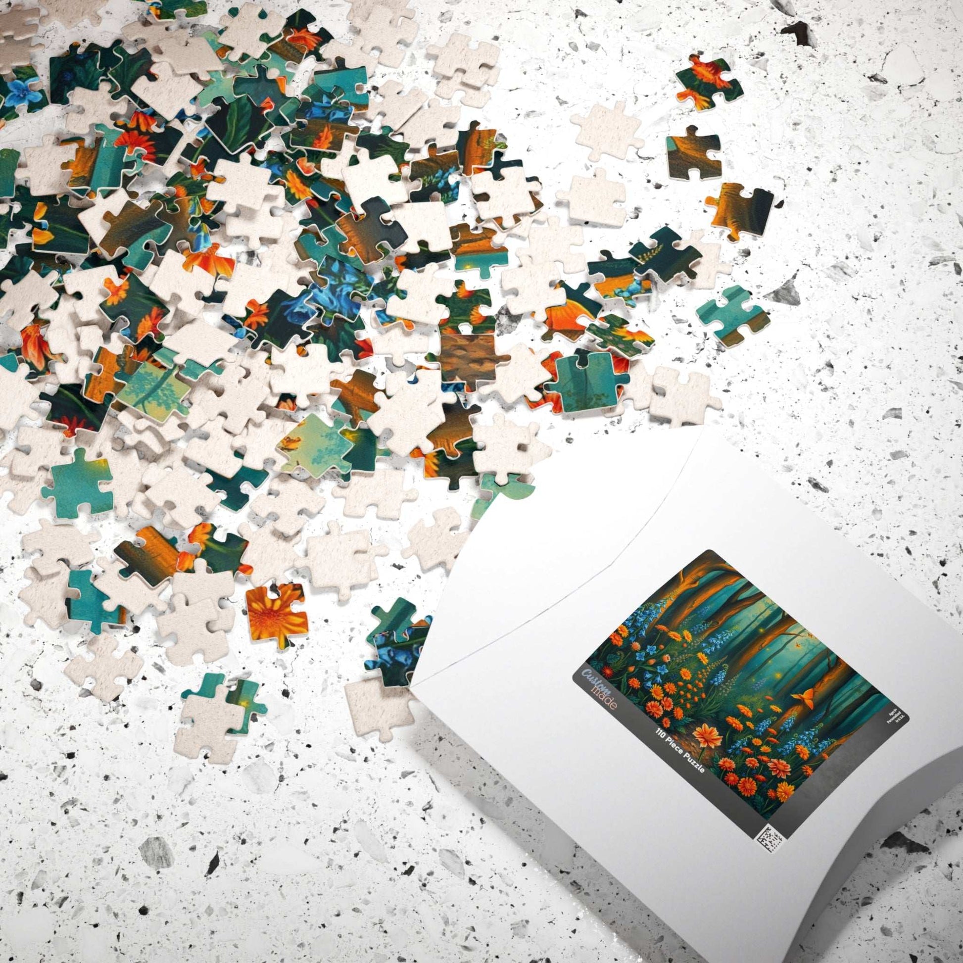 Enchanting Forest Puzzle | Floral Landscape Jigsaw Game for Adult | Nature Lover Gift, Indoor Game, Home Entertainment, Mindfulness Activity Puzzle The Puzzle Chest