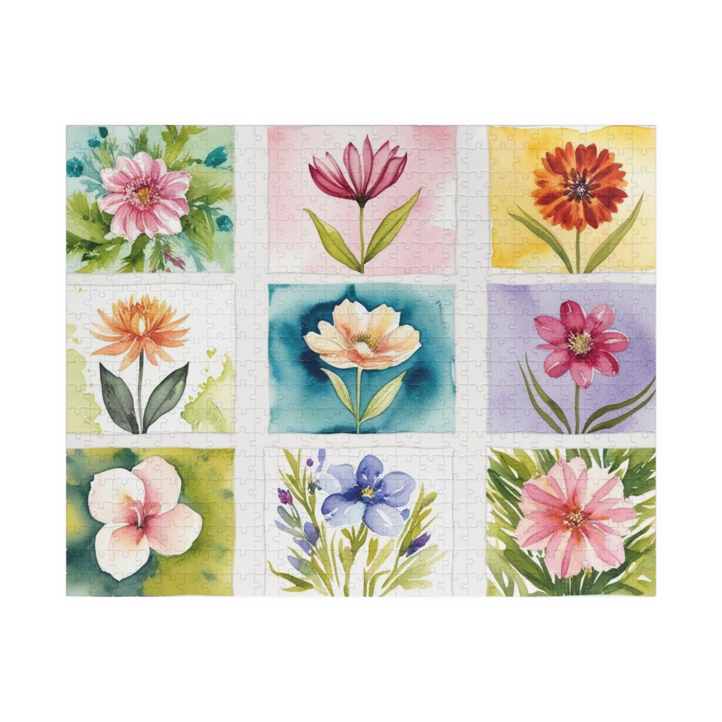 Flower Collage Jigsaw Puzzle, Puzzle for Adults, Creative Activity, Floral Art DIY Toy, Gift for Puzzle and Nature Lovers 520 pcs (Horizontal) Puzzle The Puzzle Chest