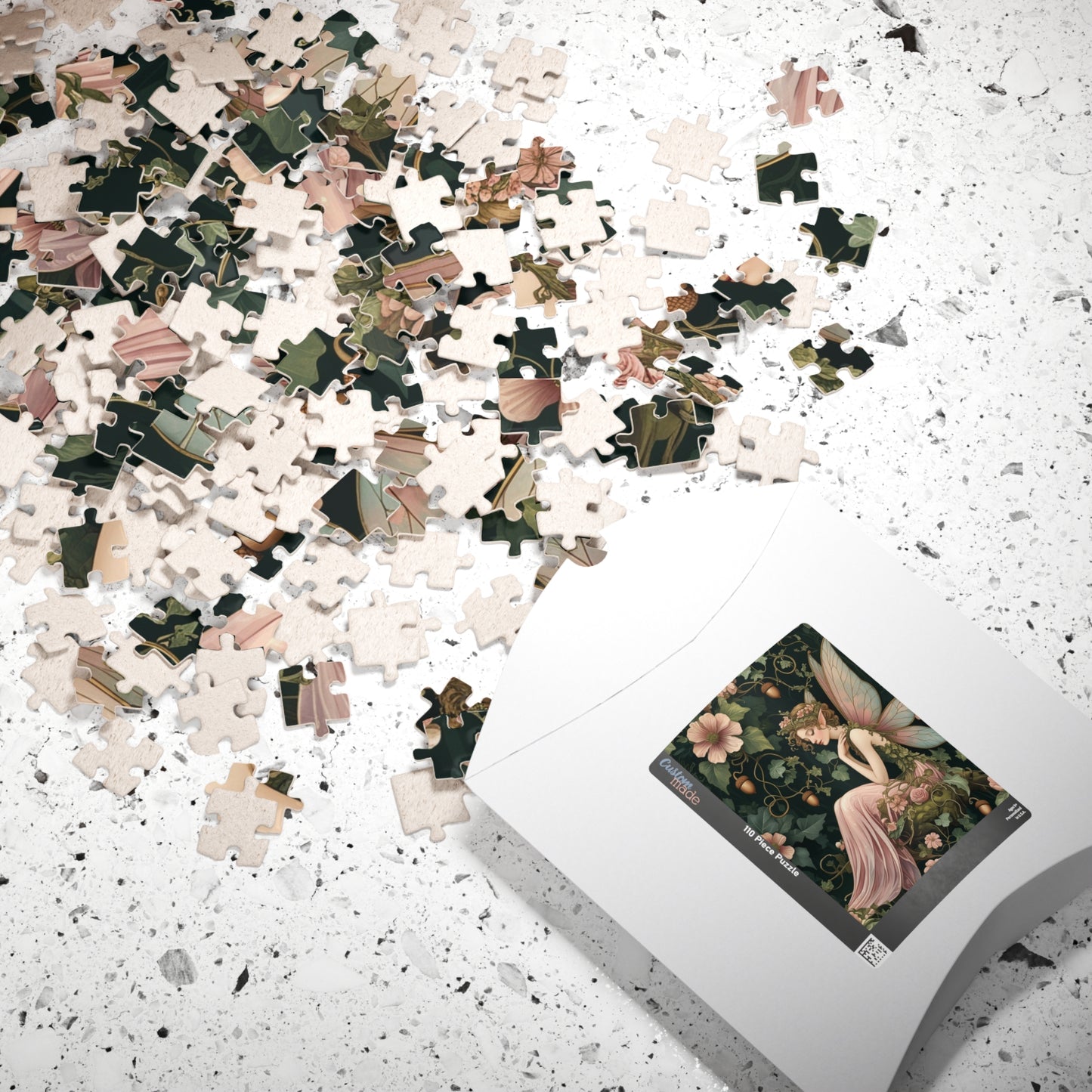 Whimsical Fairy Jigsaw Puzzle, Floral Flower Vintage Design, Mythical Creature Tabletop Family Activity Game, Fantasy Art Lover Gift, Hobby Puzzle The Puzzle Chest