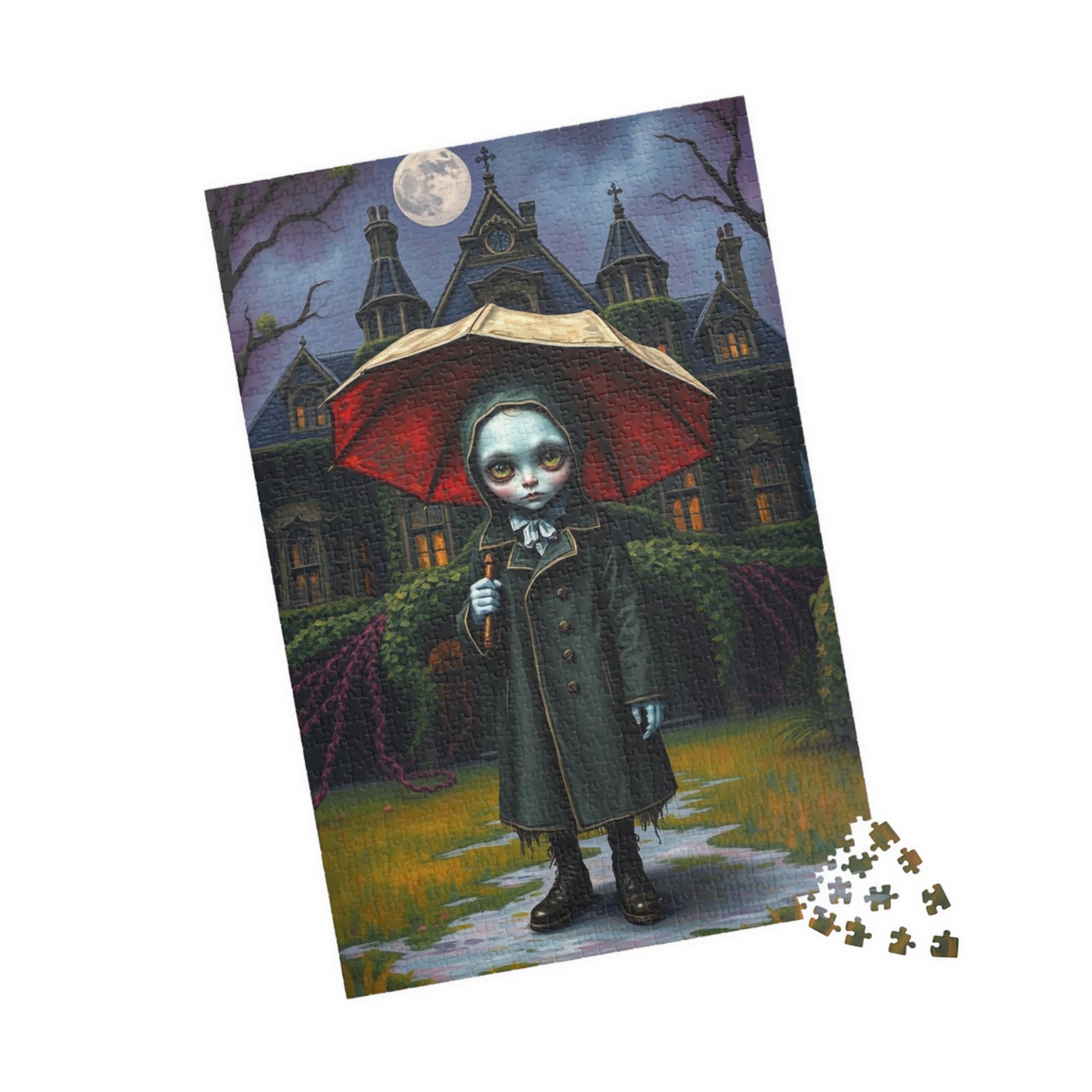 Spooky Gothic Puzzle, Victorian Orphan Illustration Jigsaw Game, Mysterious Halloween Gift, Fun Family Activity, 110 252 520 1014-piece Puzzle The Puzzle Chest