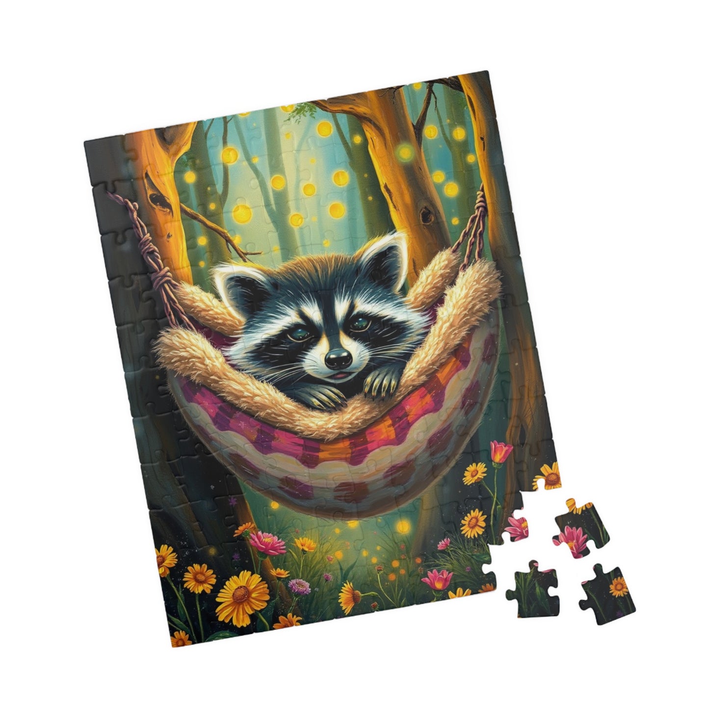 Whimsical Raccoon Puzzle, 110-1014-Piece, Nature-Themed Fun Family Activity, Gift for Animal Lovers, Cozy Home Entertainment, Brain Teaser Puzzle The Puzzle Chest
