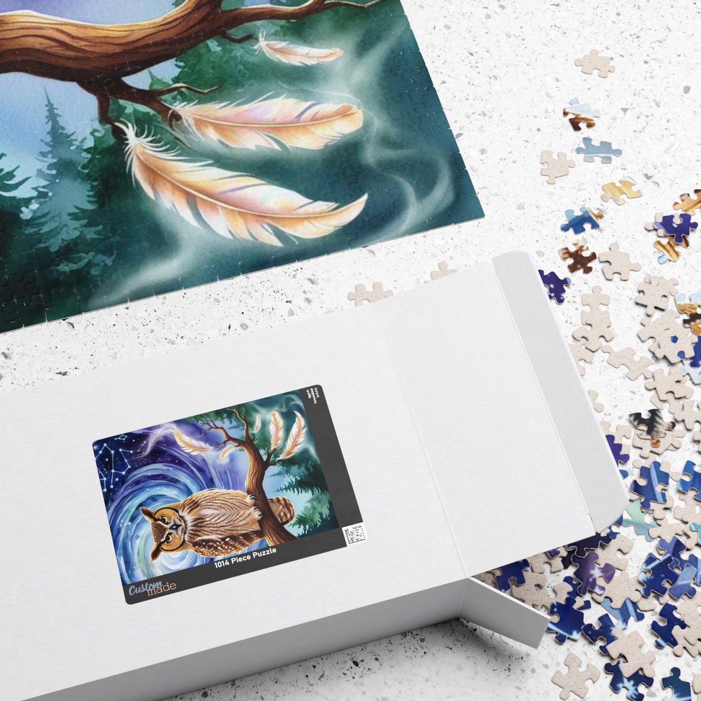 Jigsaw Puzzle, Great Horned Owl Constellation Scene, 110-1014 Pieces, Mystical Forest Nature Gift, Relaxing Hobby, Mindfulness Activity, Puzzle The Puzzle Chest