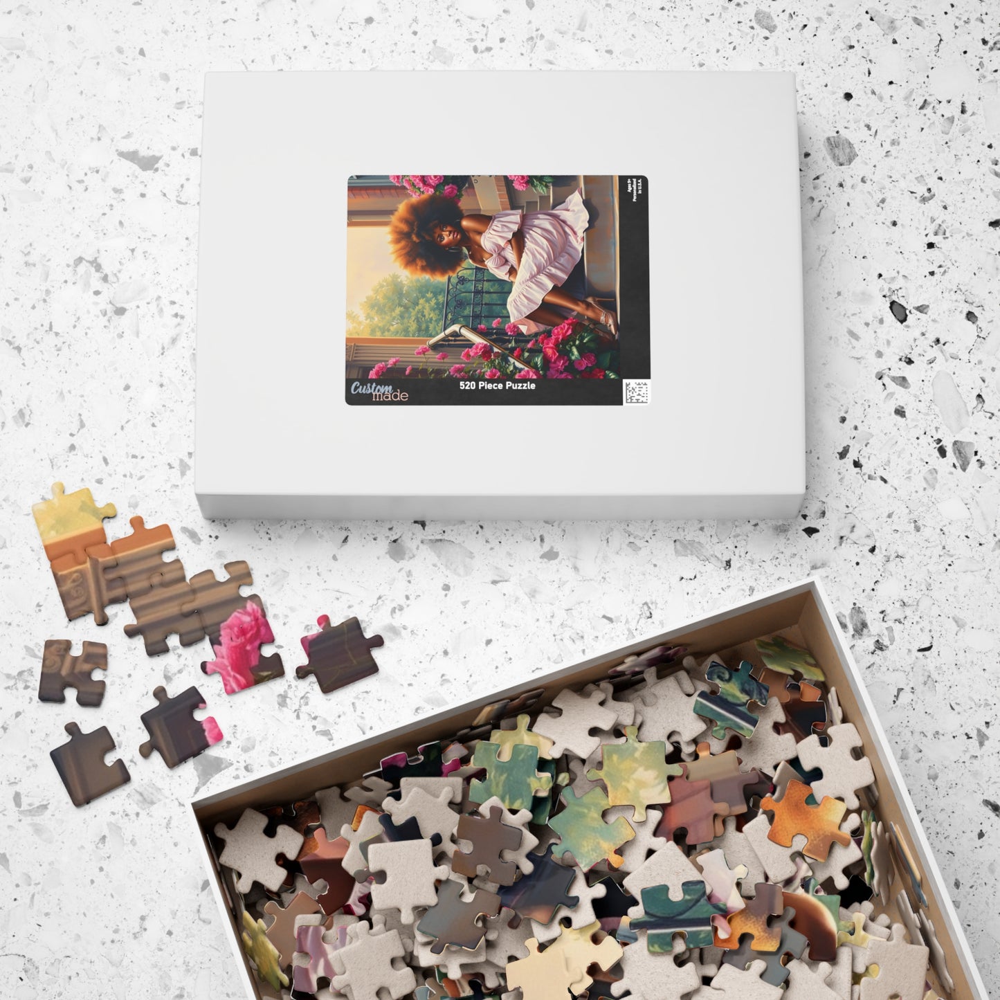 African American Woman Puzzle, Black Lady on Porch Jigsaw Game, Afrocentric Gift for Adults, Unique Puzzle Black Art Puzzle The Puzzle Chest