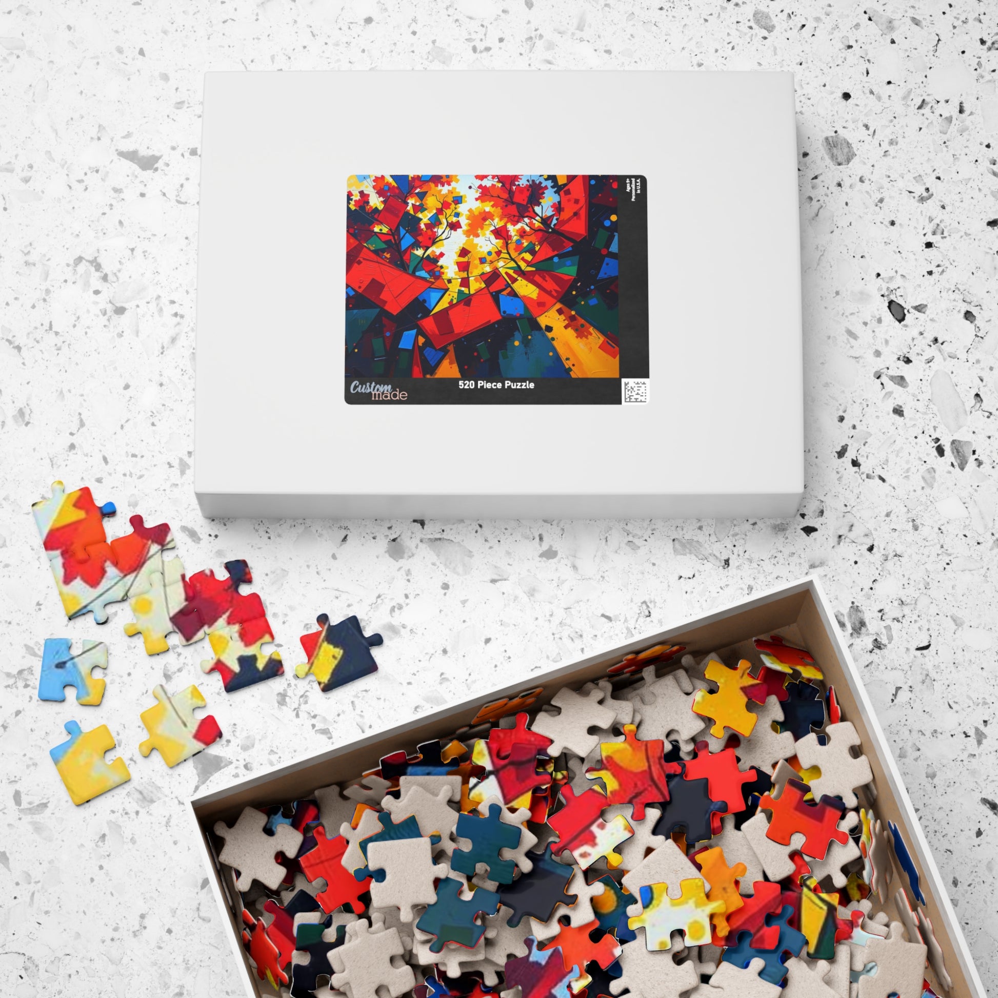 Vibrant Abstract Puzzle, Colorful Jigsaw for Family Game Night Puzzle The Puzzle Chest