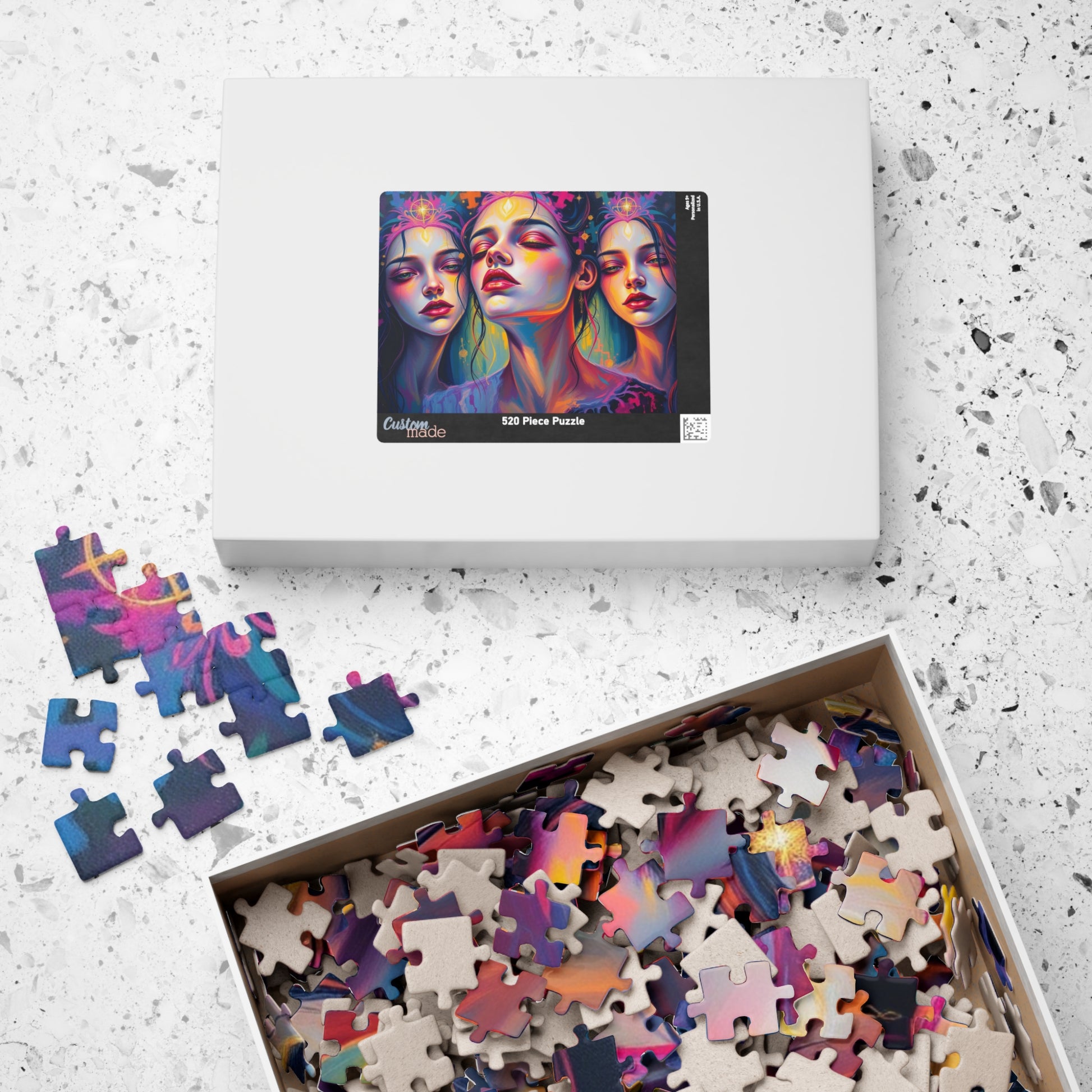 Colorful Art Puzzle - Tranquil Trio | 110, 252, 520, 1014-piece Jigsaw | Meditation Theme | Gift for Art Lovers, Family Activity, Relaxation Puzzle The Puzzle Chest