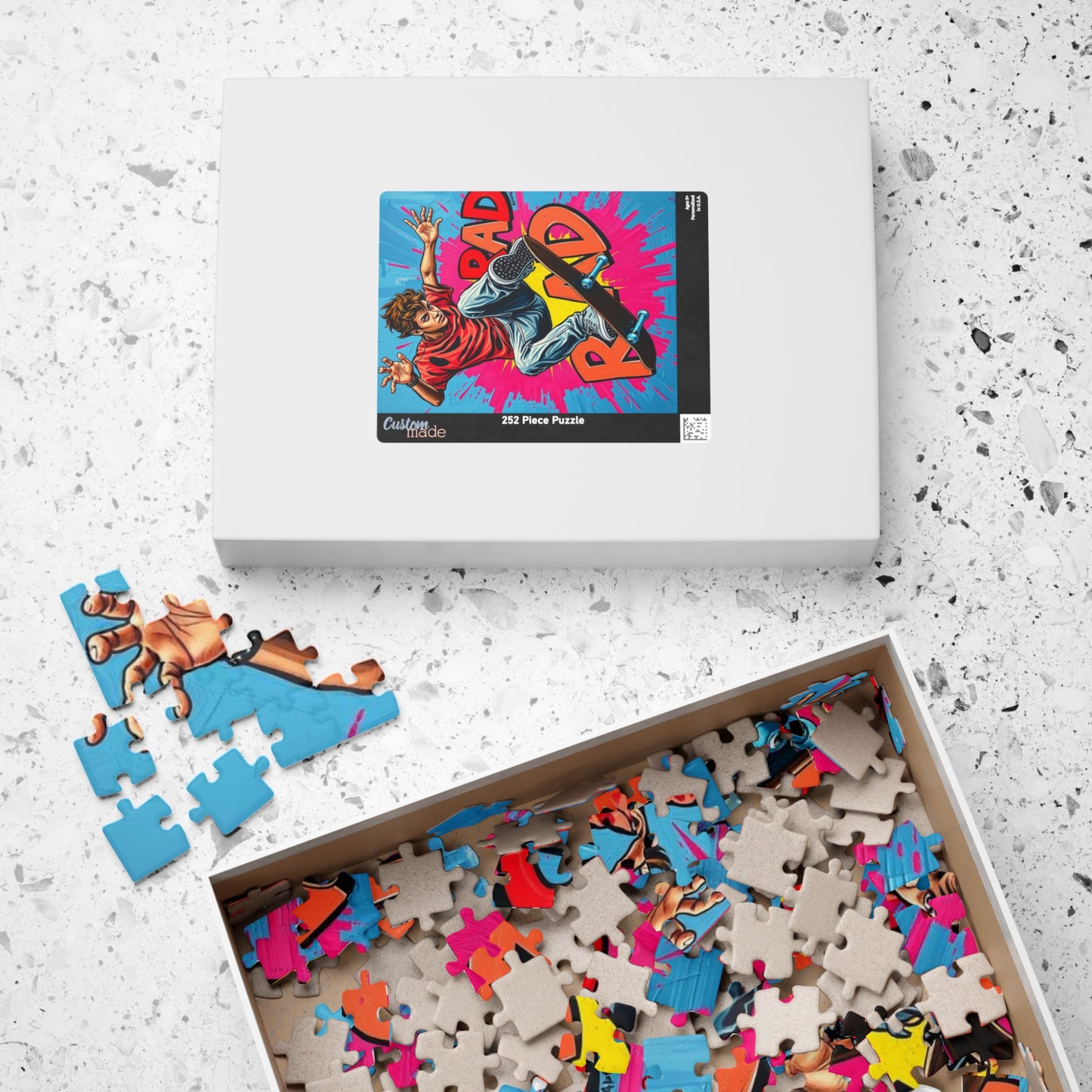 Skateboarder Puzzle - Pop Art Jigsaw Game, Fun Gift for Adult Puzzle Lovers, RAD Theme Puzzle Puzzle The Puzzle Chest
