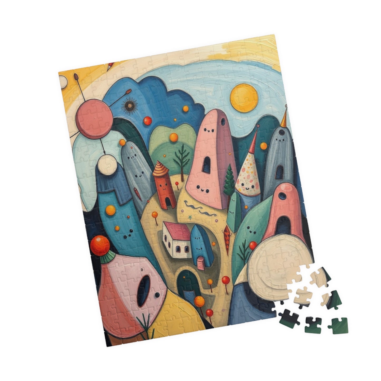 Whimsical Landscape Jigsaw Puzzle, 110-1014 Pieces Fantasy Village, Colorful Artwork, Creative Activity for Family or Solo Fun, Mindful Gift Puzzle The Puzzle Chest