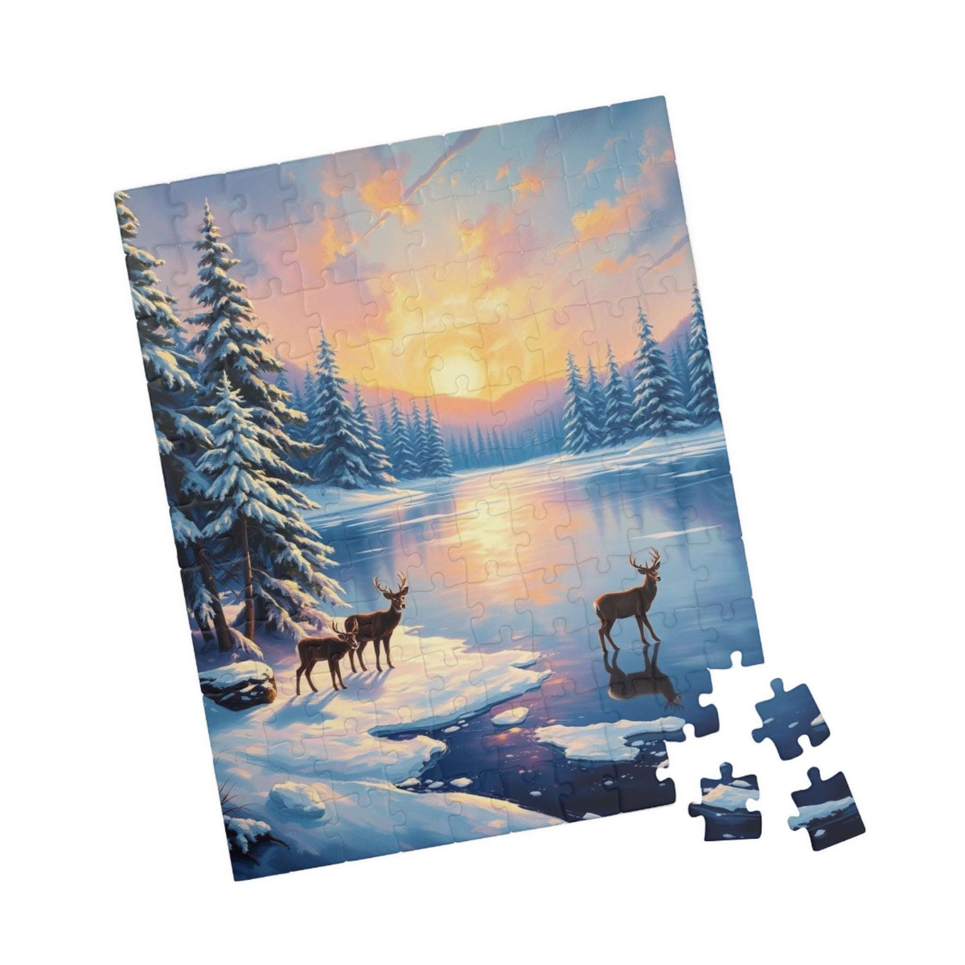 Serene Winter Landscape Puzzle | 110 to 1014-Piece Jigsaw, Adult Relaxation, Family Game Night, Winter Decor, Gift Idea Puzzle The Puzzle Chest