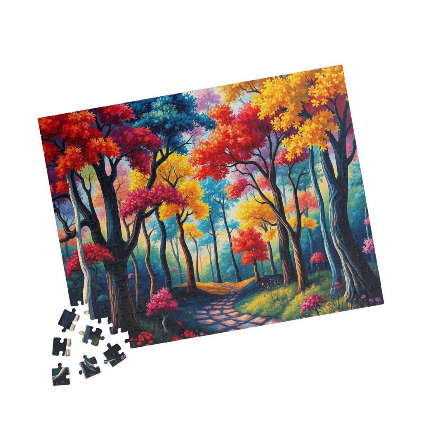 Autumn Woodland Puzzle - Landscape Jigsaw Game, Tranquil Fall Scenery, Family Game Night Gift for Nature Lover, Cozy Mindful Indoor Activity Puzzle The Puzzle Chest