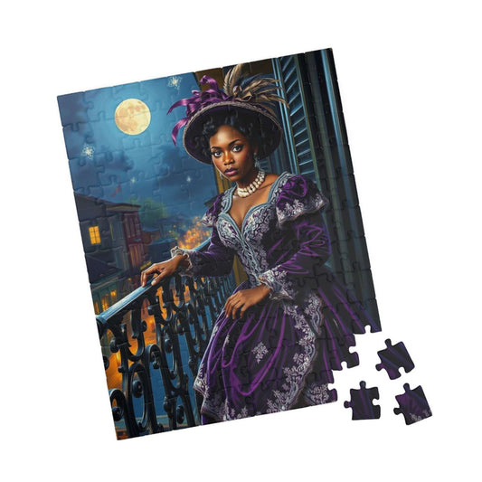 Mystical Moonlit Jigsaw Puzzle - Victorian Black Woman, African American Art 110 pcs (Vertical) Puzzle The Puzzle Chest