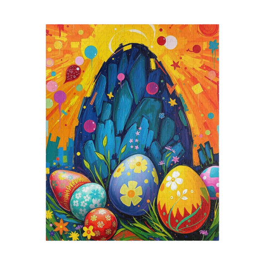 Vibrant Easter Egg Puzzle, Spring Jigsaw Game for Adults, Fun Family Activity, Puzzle Lover Holiday Birthday Gift for Friends, Easter Celebration 520 pcs (Vertical) Puzzle The Puzzle Chest