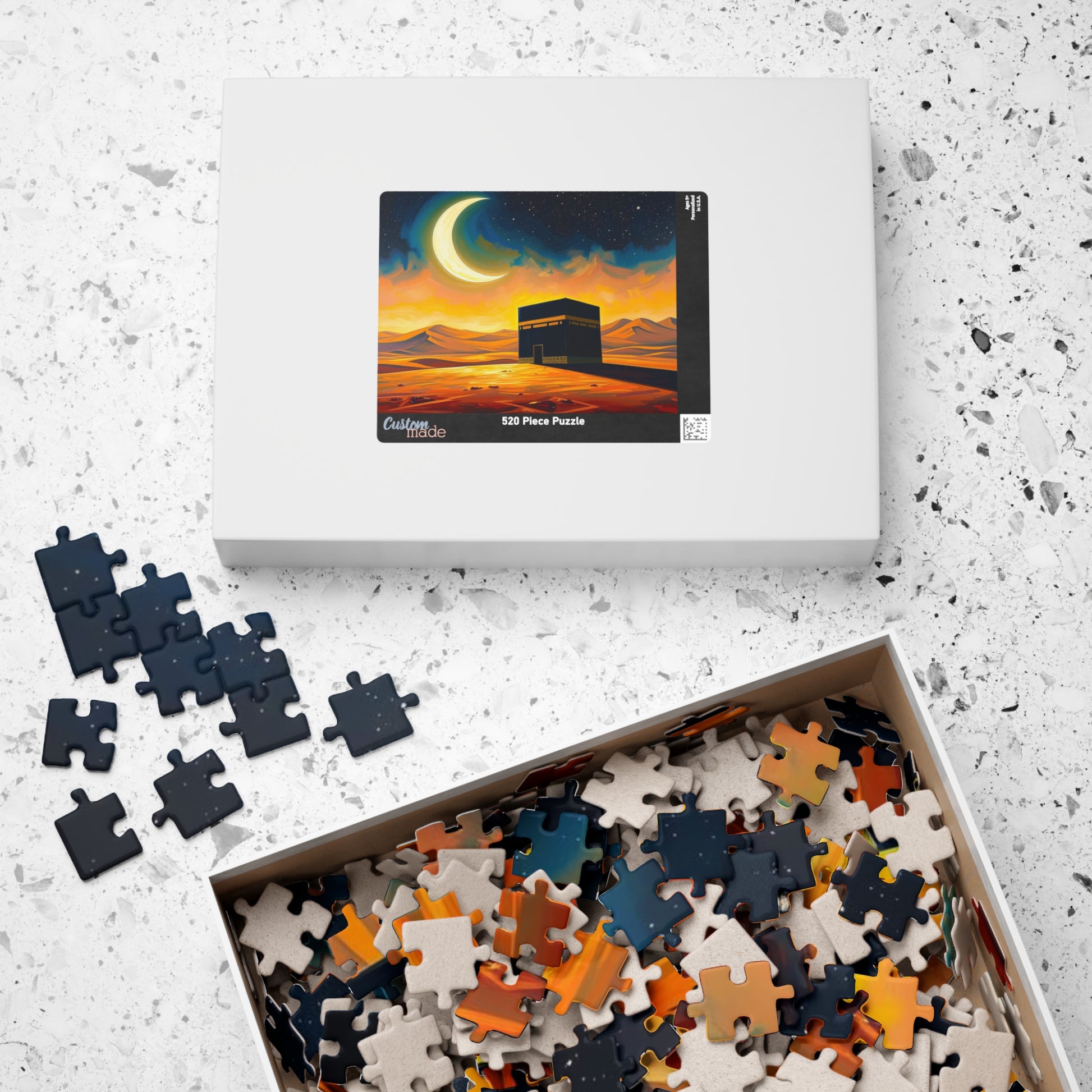 Islamic Jigsaw Puzzle - Kaaba Desert Oasis | Family Game, Gift for Friend Muslim, Home Entertainment, or Celebrations Puzzle The Puzzle Chest