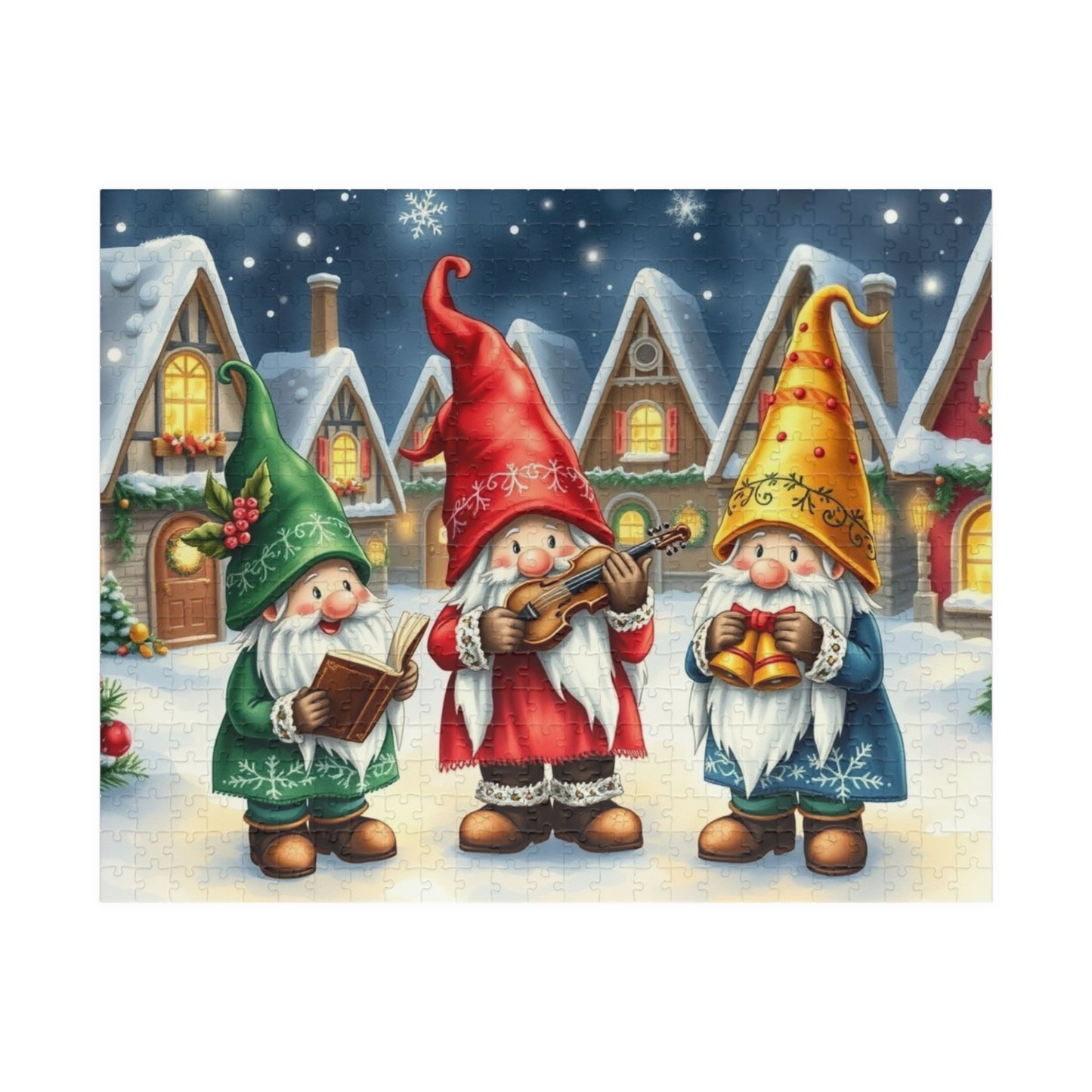 Christmas Gnome Puzzle - Festive Winter Holiday Jigsaw Puzzle 520 pcs (Horizontal) Puzzle The Puzzle Chest