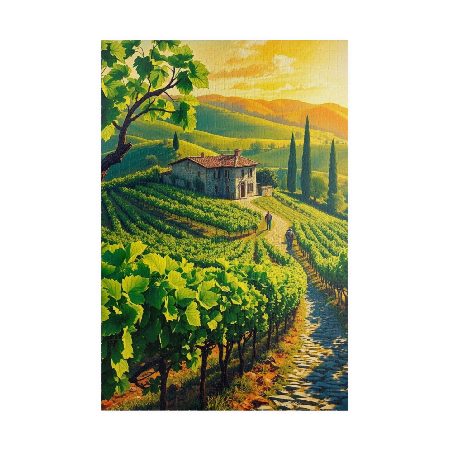 Vineyard Escape Puzzle - 110, 252, 520, 1014-piece Scenic Jigsaw for Nature Lovers, Family Activity 1014 pcs (Vertical) Puzzle The Puzzle Chest