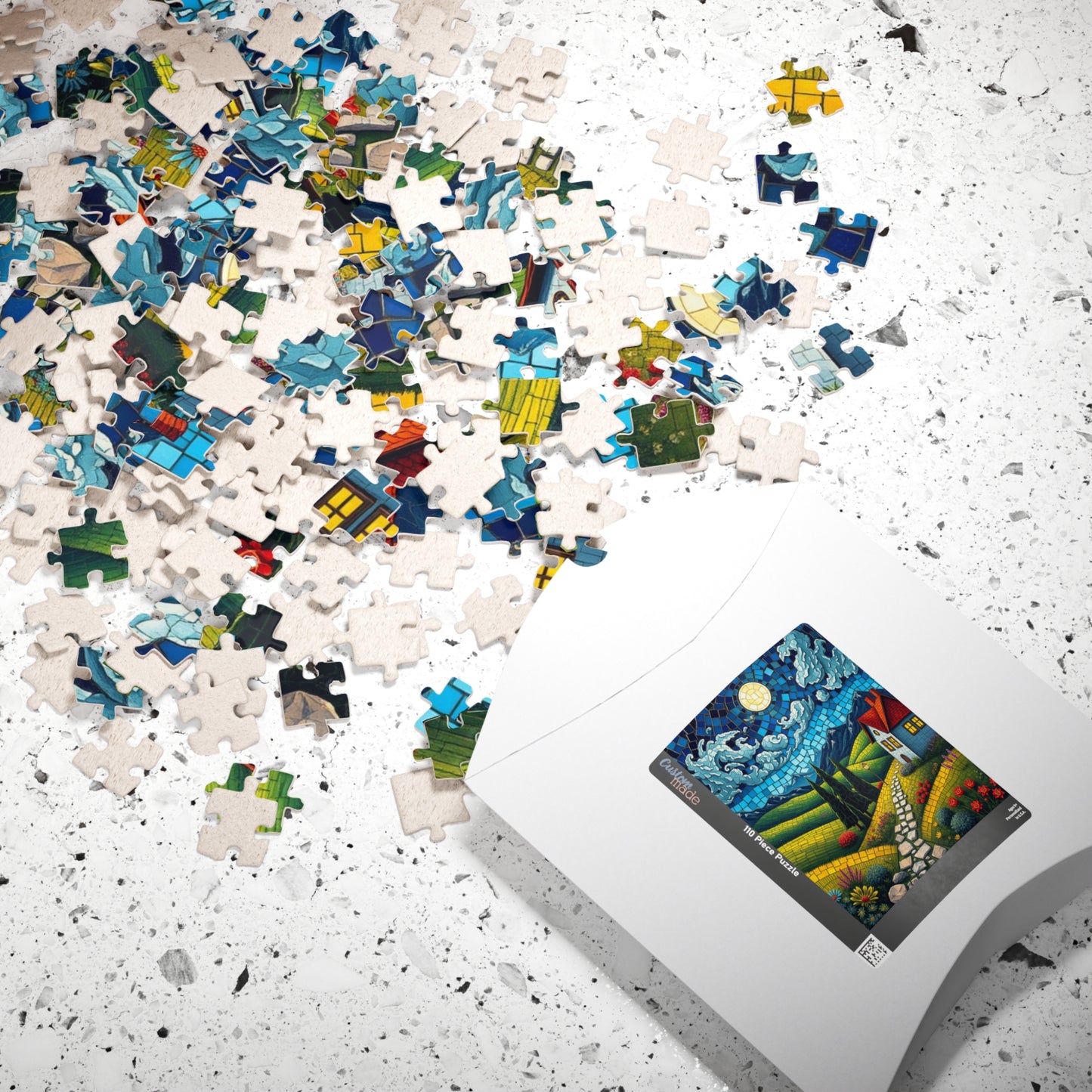Mosaic Puzzle, Charming Landscape Whimsical Mosaic Tile, Adult Jigsaw Game Toy, Family Fun, Stress Relief Activity, Home Decor, Brain Teaser Puzzle The Puzzle Chest