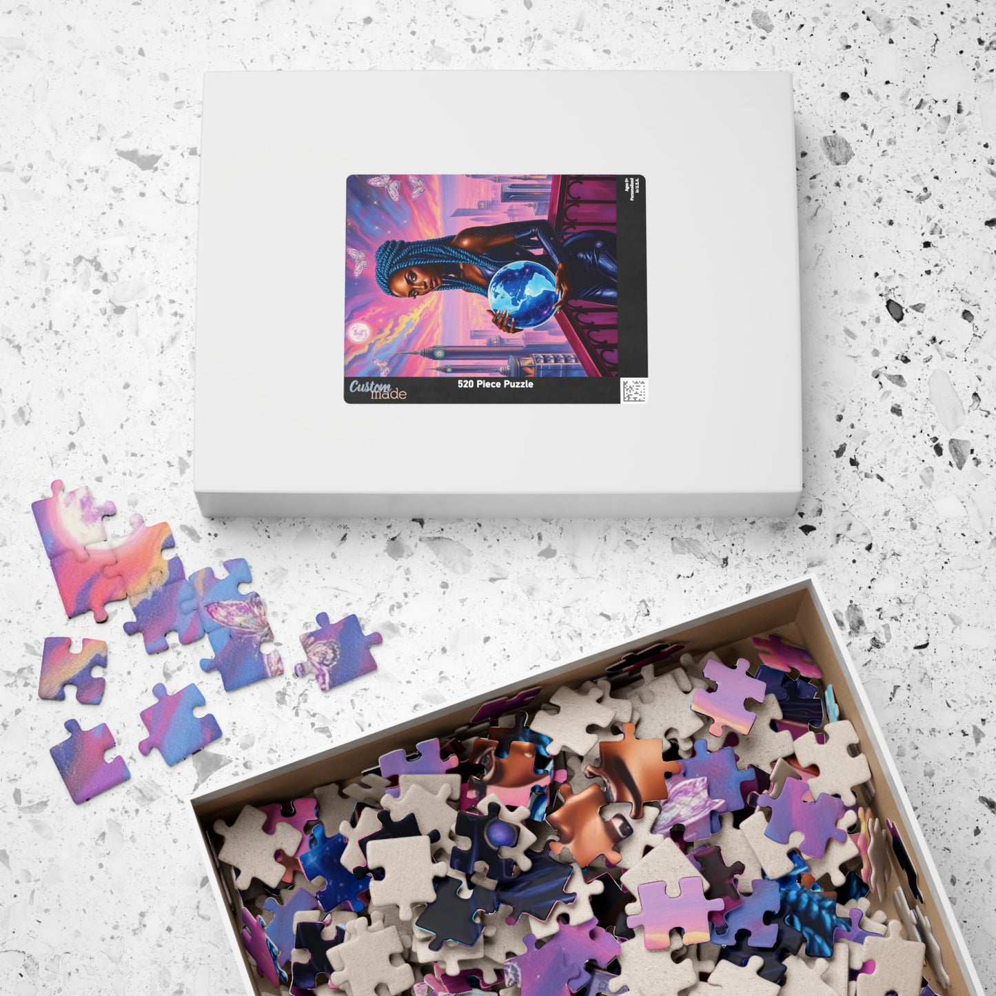 Futuristic African American Woman Art Puzzle - Empowering Black Female Representation, Mindful Activity, Art Lover Gift, Family or Solo Fun Puzzle The Puzzle Chest