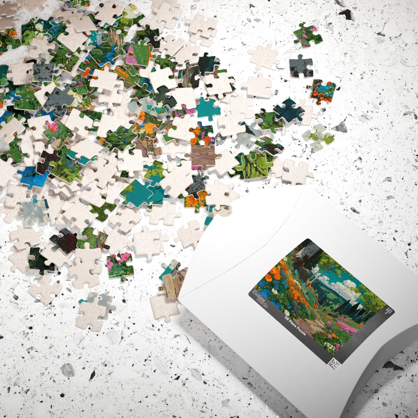 Wildflower Trail Jigsaw Puzzle – Peaceful Spring Path Through a Lush Forest, Nature Inspired Landscape Scene Puzzle The Puzzle Chest