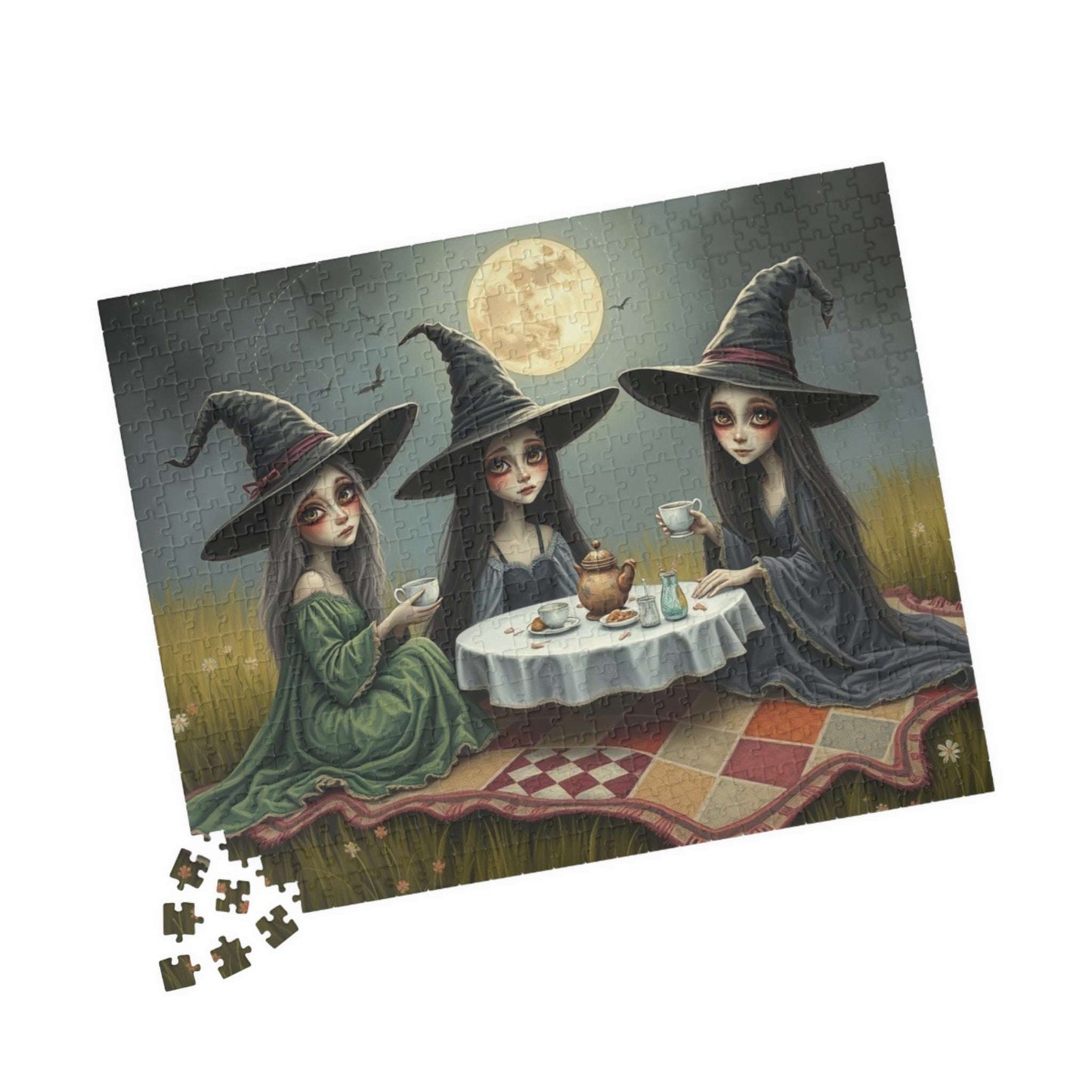 Enchanting Witch Tea Party Puzzle | Perfect for Halloween Fun, Cozy Nights, Family Game Night, Gift for Puzzle Lovers Puzzle The Puzzle Chest