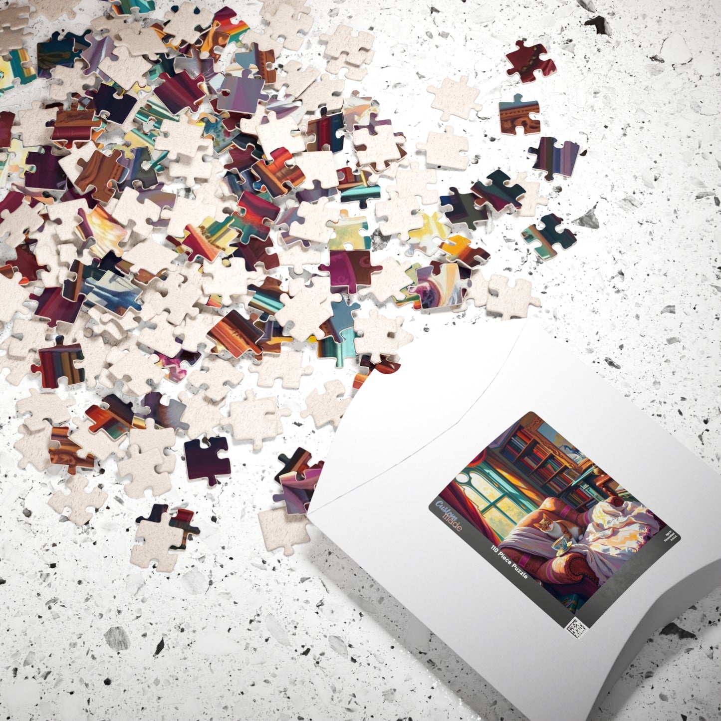 Cozy Study Room Jigsaw Puzzle, Home Office Sanctuary for Cat, Animal Lover Gift, Mindful Hobby, Indoor Activity, Best Family Entertainment Puzzle The Puzzle Chest