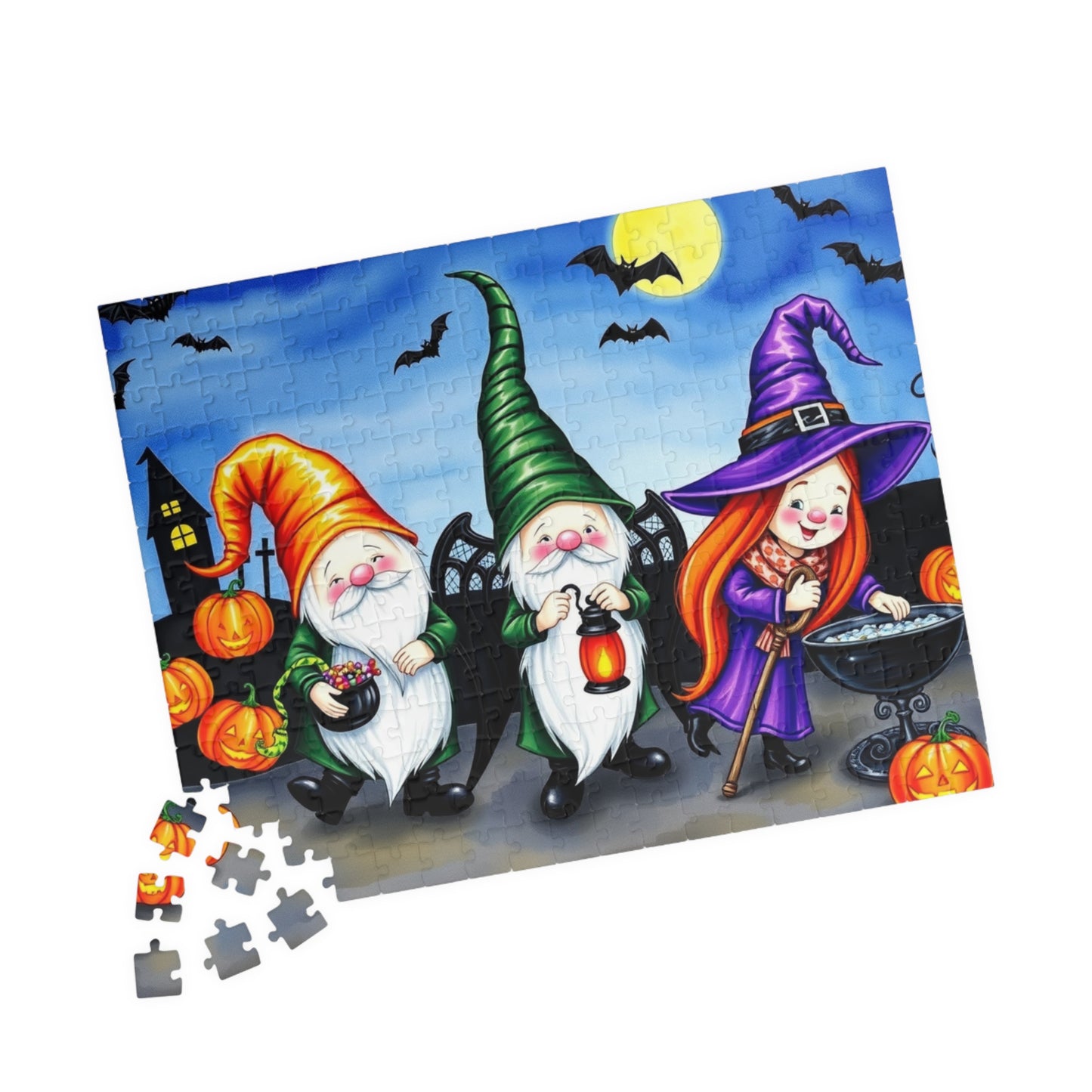 Trick-or-Treat Gnome Puzzle - Halloween-Themed Jigsaw Game 252 pcs (Horizontal) Puzzle The Puzzle Chest