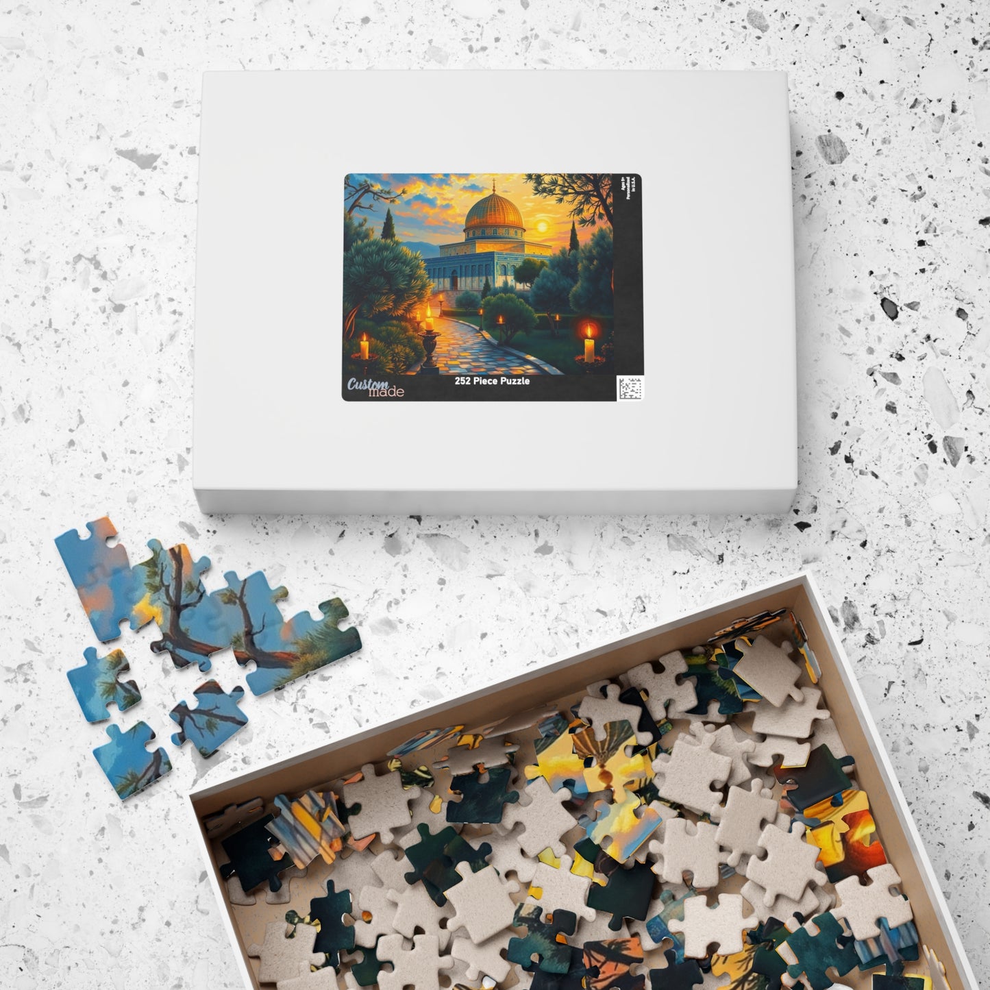 Dome of the Rock Jigsaw Puzzle, Famous Historical Religious Landmark, Islamic Faith Based Game, Jerusalem Art Gift for Travel Lover Puzzle The Puzzle Chest