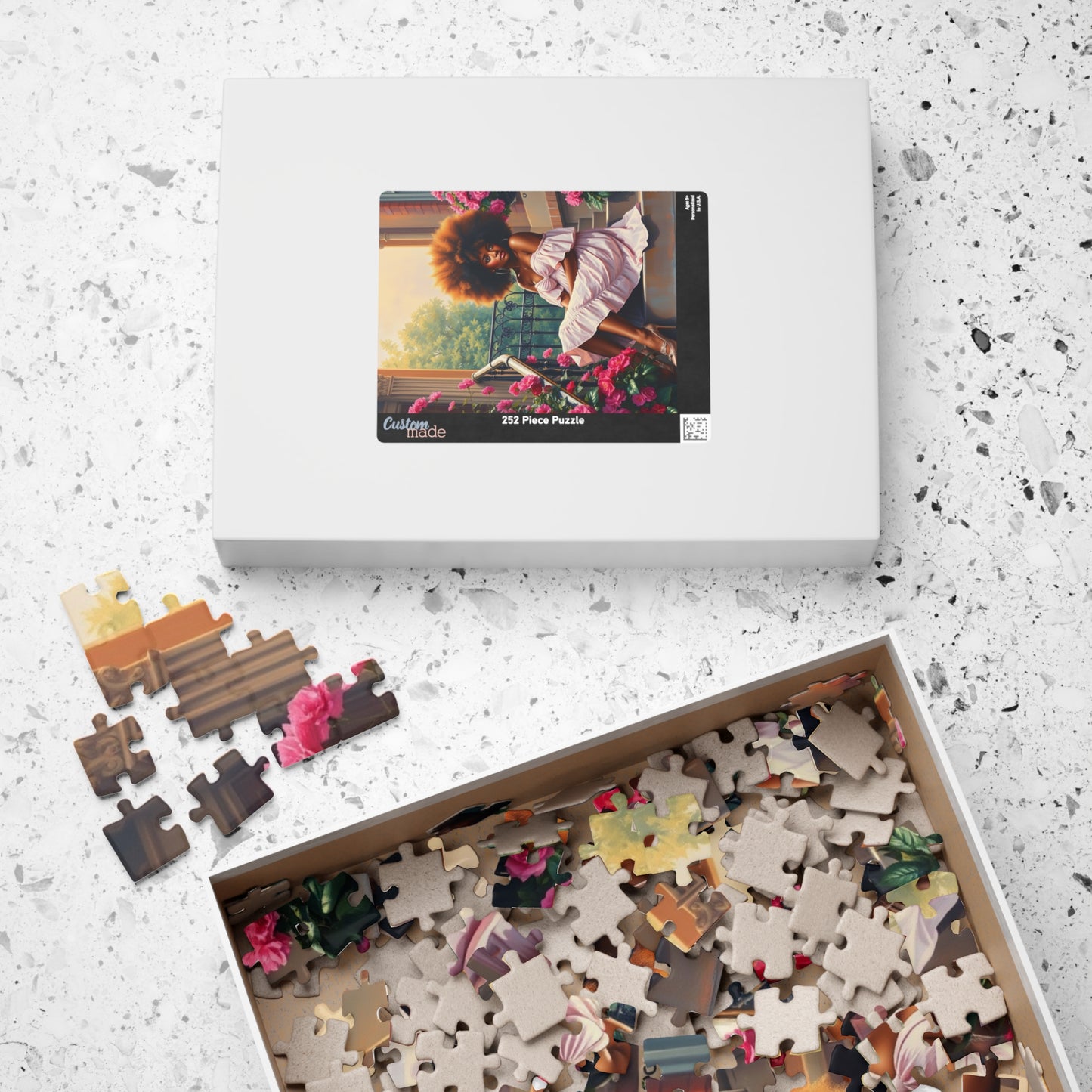 African American Woman Puzzle, Black Lady on Porch Jigsaw Game, Afrocentric Gift for Adults, Unique Puzzle Black Art Puzzle The Puzzle Chest