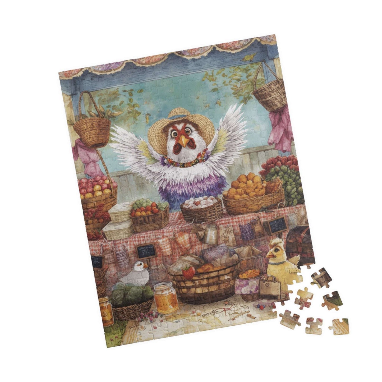 Chicken Farmer Jigsaw Puzzle, Bird Puzzle Ideal for Family Fun, Holiday Birthday Gifts, Game Night, Brain Teaser, Creative Hobby 252 pcs (Vertical) Puzzle The Puzzle Chest