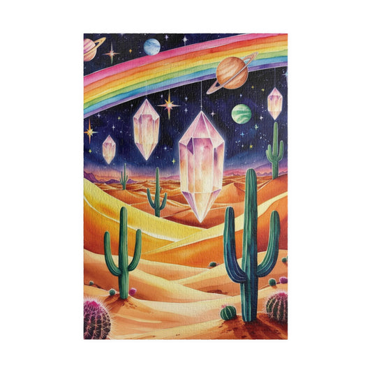 Trippy Desert Dreams Puzzle, Surreal Landscape Night Sky Jigsaw Adult Game, Mind-Bending Puzzle Enthusiast Gift, Unique Psychedelic Art 1014 pcs (Vertical) Puzzle The Puzzle Chest