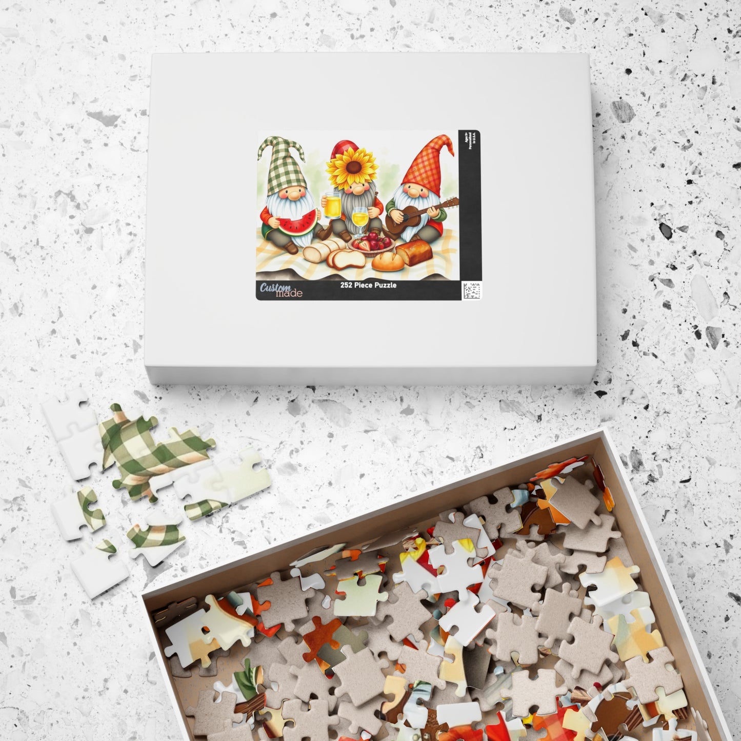 Gnome Picnic Puzzle - Summer Theme Jigsaw Game Puzzle The Puzzle Chest