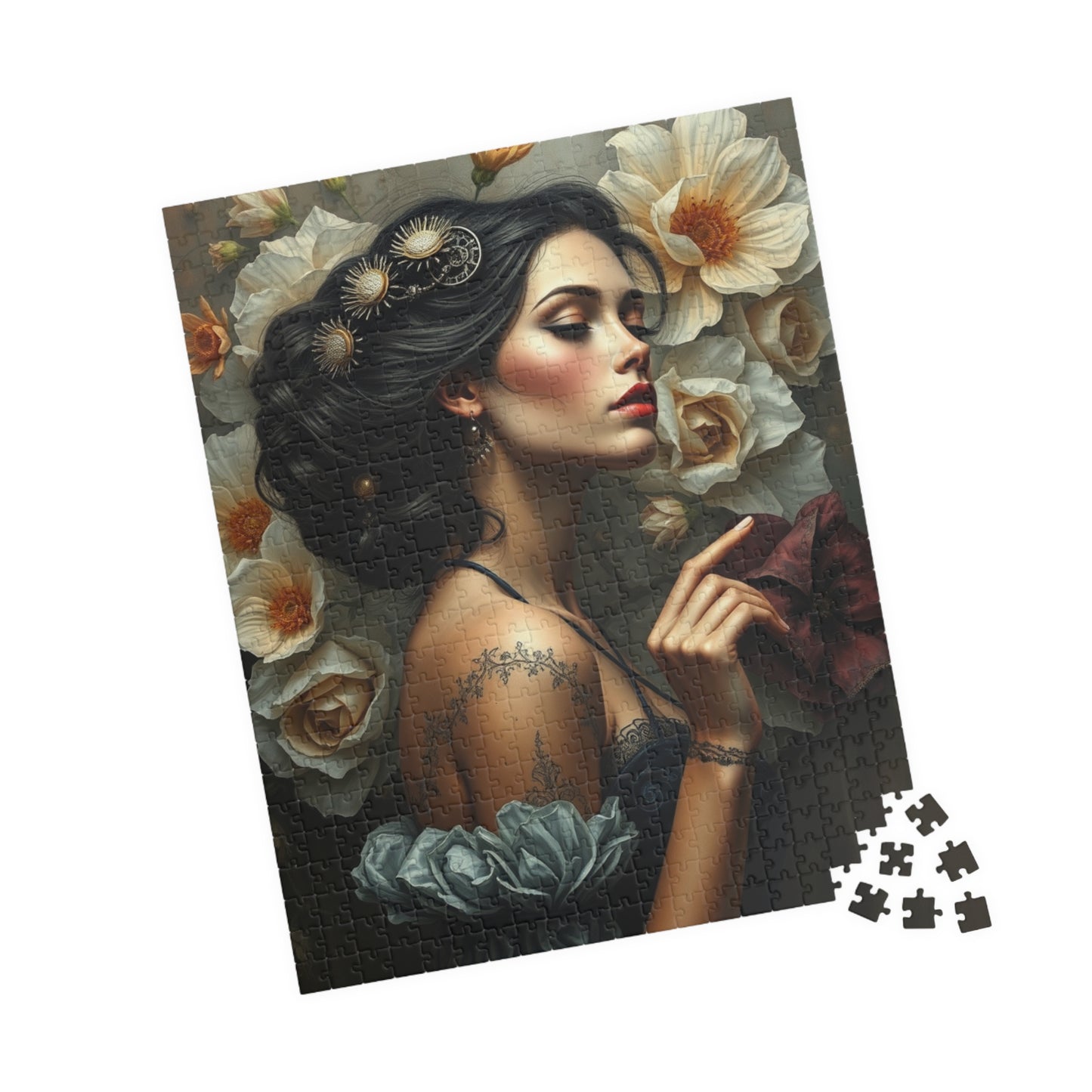 Artistic Female Steampunk Portrait Puzzle, Unique Jigsaw for Relaxation, Gift for Art Lovers and Puzzle Enthusiasts, Home Decor, Family Fun Puzzle The Puzzle Chest