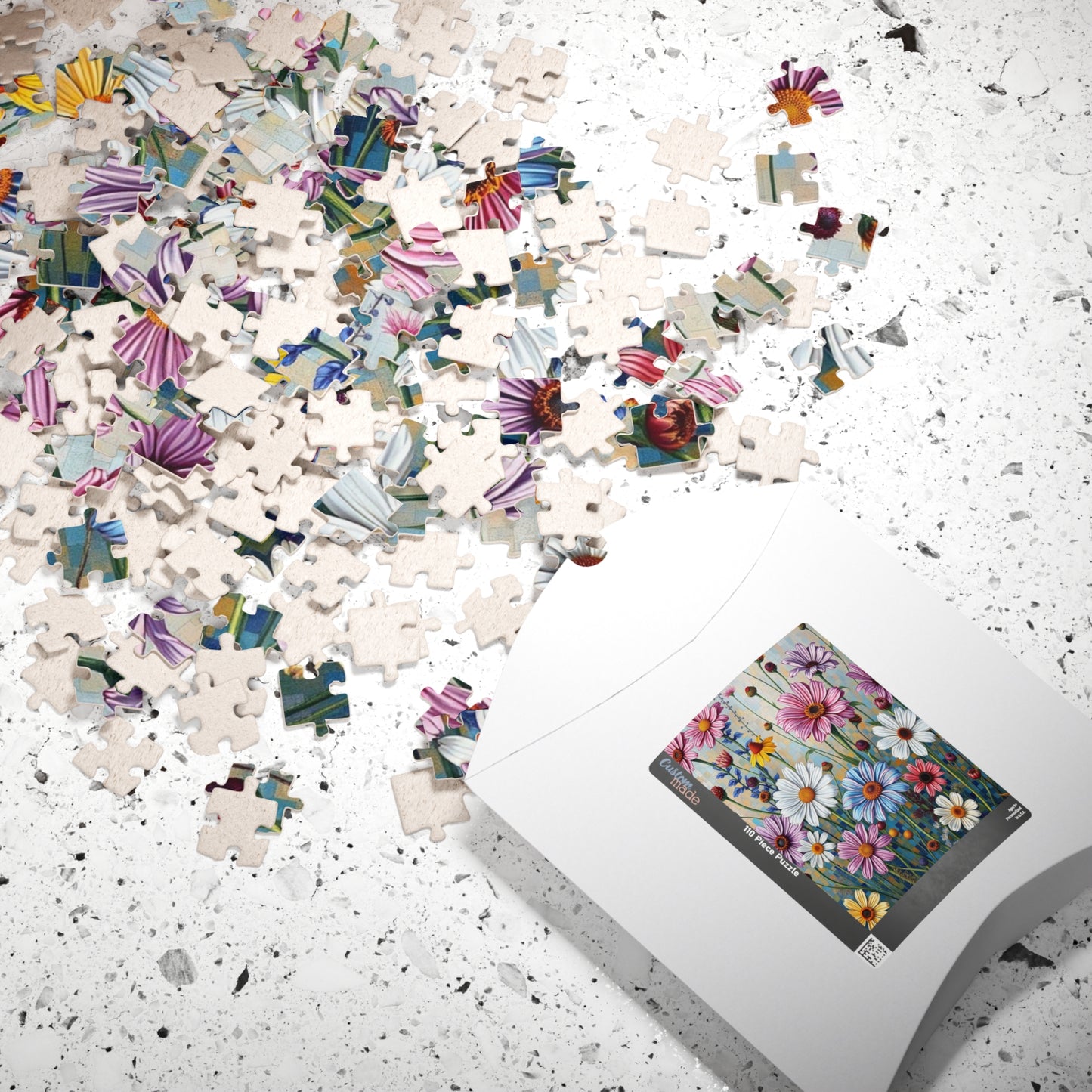 Floral Mosaic Puzzle - Beautiful Flower Design, Jigsaw Game for Nature Lovers Art Enthusiasts, Family Fun Game Puzzle The Puzzle Chest