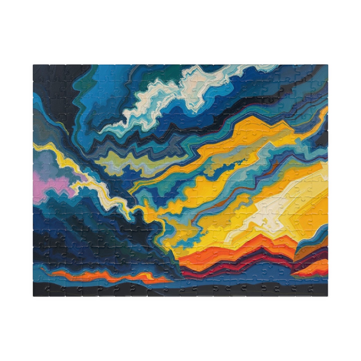 Colorful Abstract Puzzle Artwork, Unique Jigsaw Game for Family Fun, Gift for Art Lovers, Mindful Activity, Home Entertainment 252 pcs (Horizontal) Puzzle The Puzzle Chest
