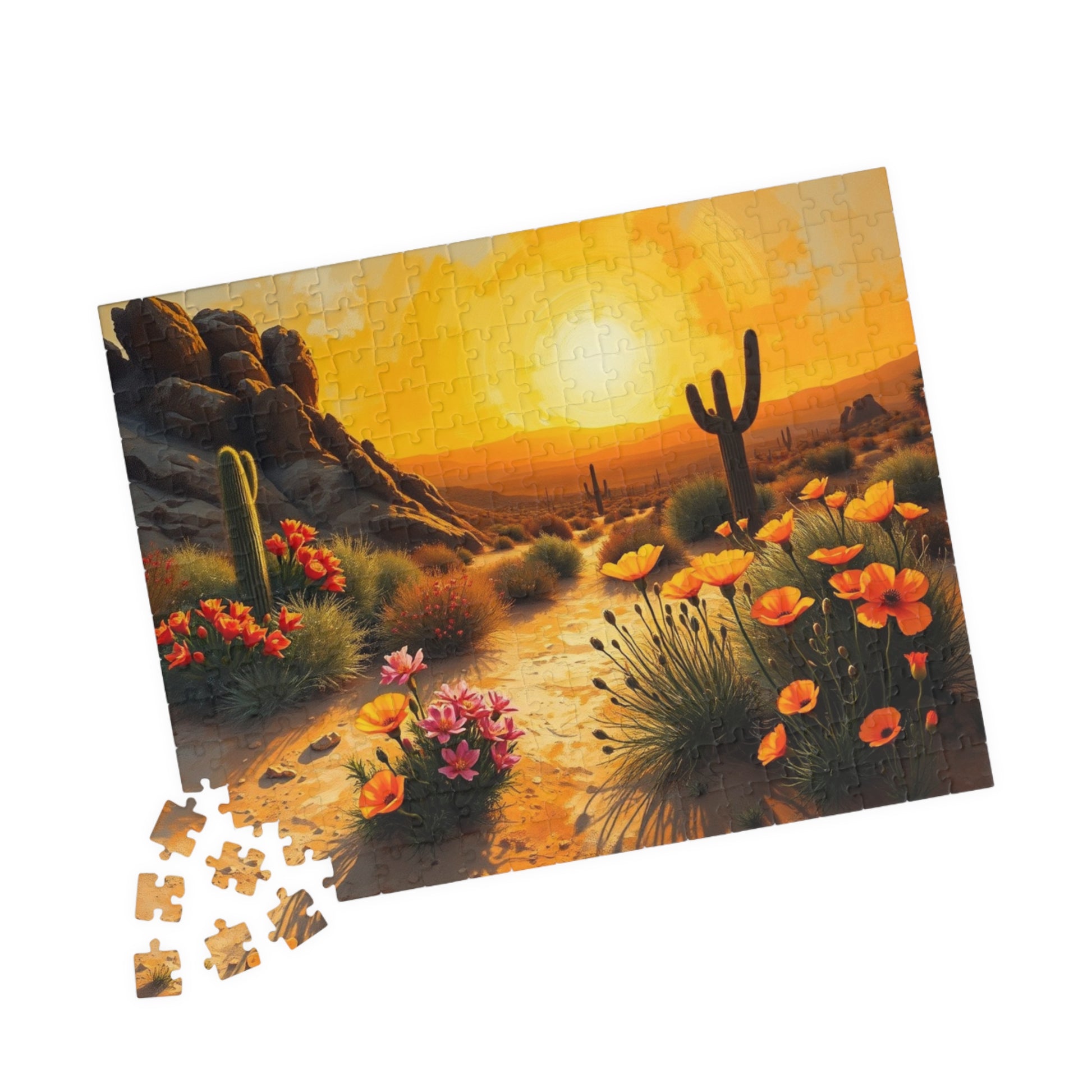Desert Sunset Puzzle, Landscape Jigsaw Game, Quiet Home Activity, Gift for Nature Lover, Family or Solo Fun, Holiday or Birthday Present Puzzle The Puzzle Chest