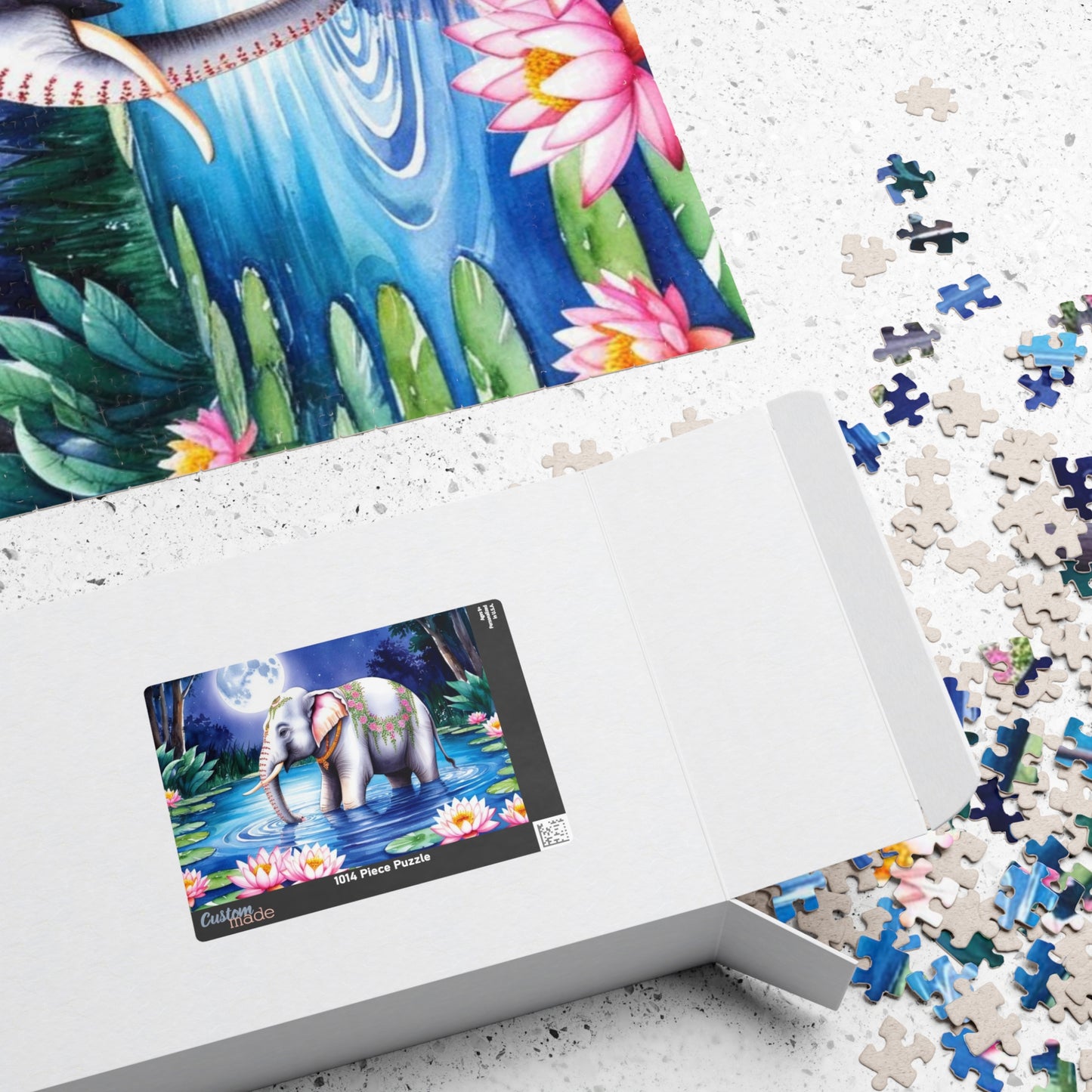 Serene Elephant Puzzle, Jigsaw Game for Puzzle Loving Adults, Mindfulness Gift for Friend, Nature Lover's Fun, Home Entertainment Puzzle The Puzzle Chest