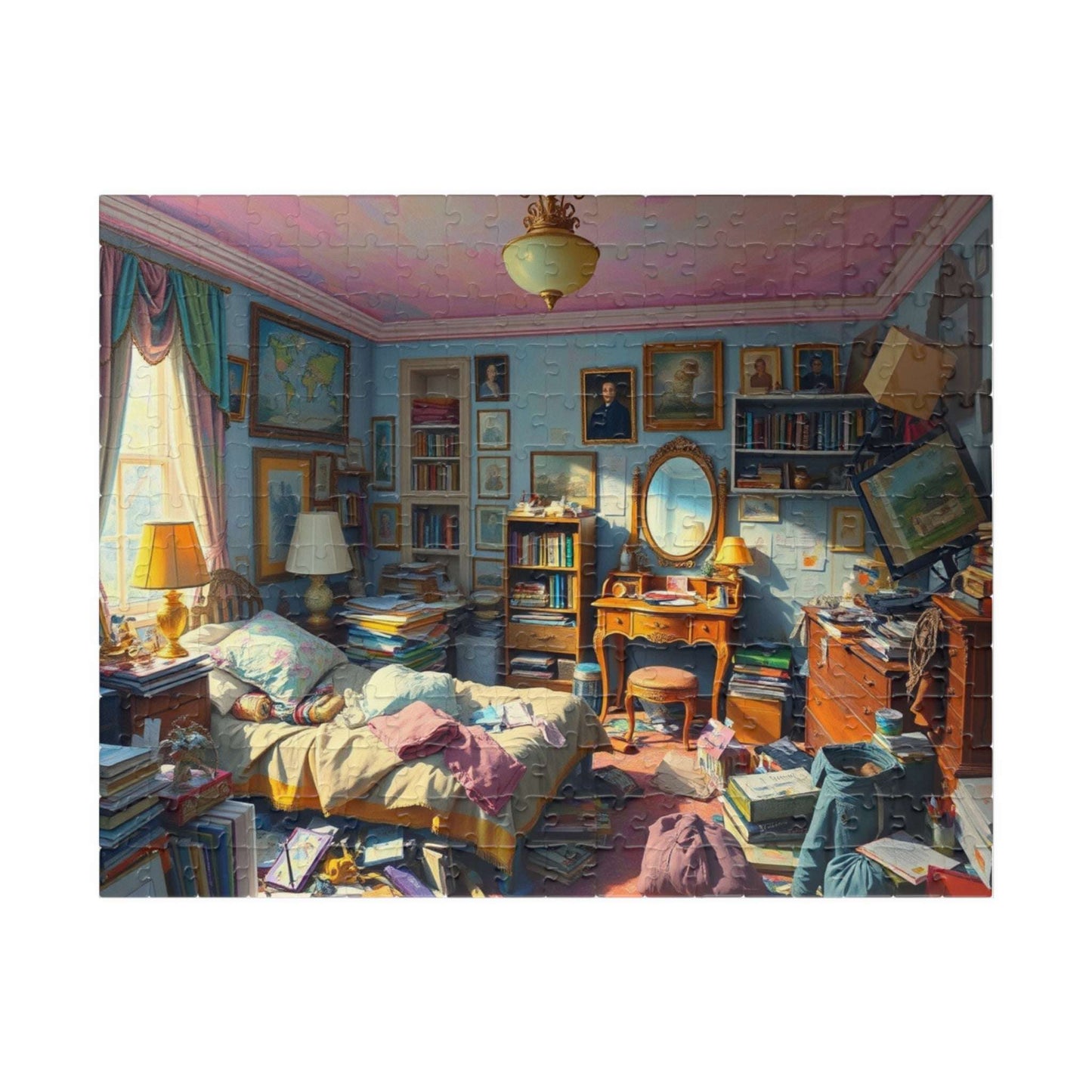 Puzzle, Messy Bedroom Jigsaw, Bedroom Puzzle Game, Bedroom Scene Puzzle, Bedroom Cleanup Puzzle, Bedroom Organization Activity 252 pcs (Horizontal) Puzzle The Puzzle Chest